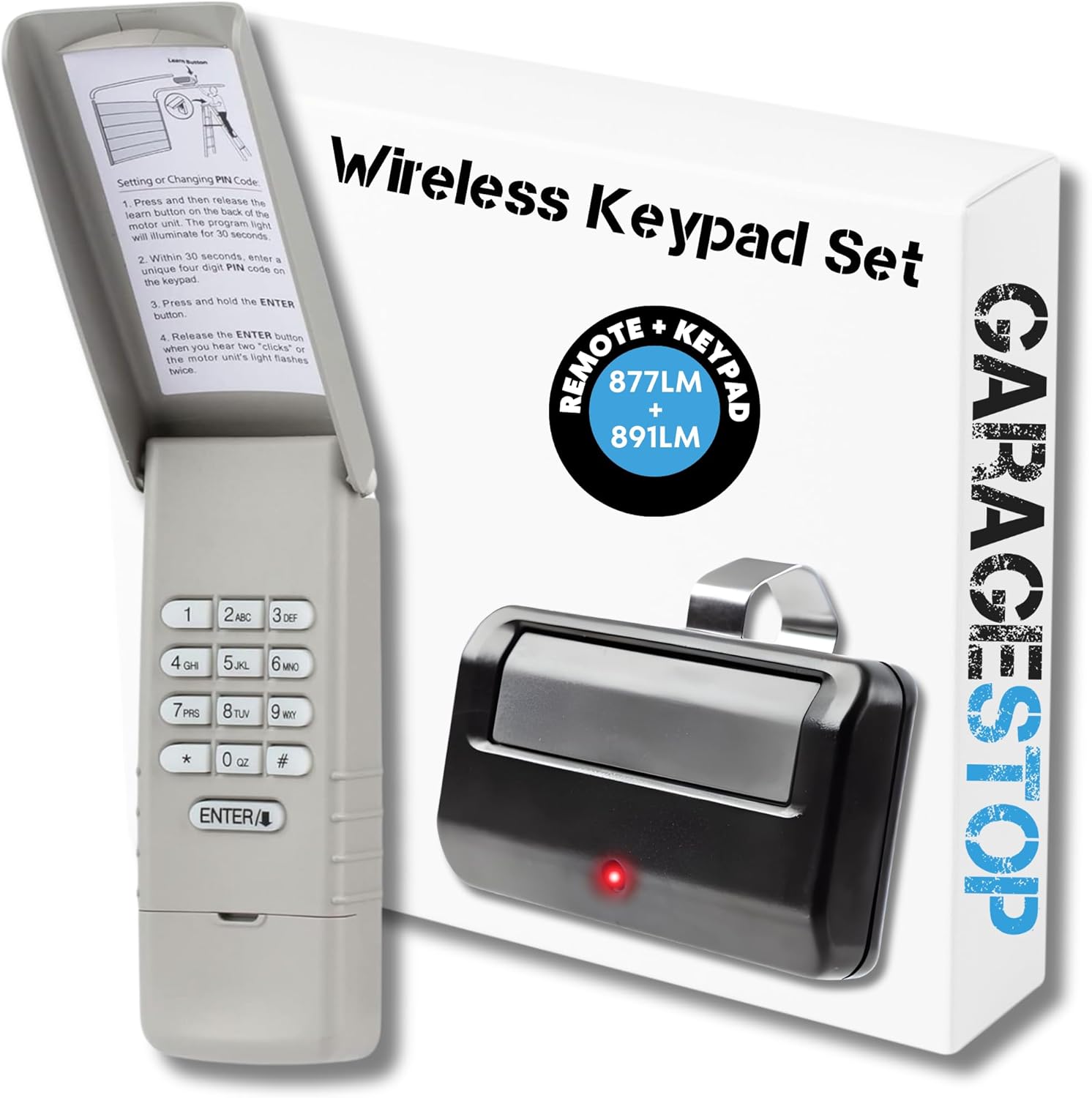 Garage Stop for 891LM 877LM Liftmaster Garage Door Opener Remote Keypad ...