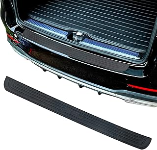 jeseny Pack-1 Rear Bumper Protector Guard Trunk Rubber Protection Strip Rubber Scratch-Resistant Trunk Door Entry Guards Car Accessory for SUV or Cars, Universal Sports Full with Full 3M Tape (Black)