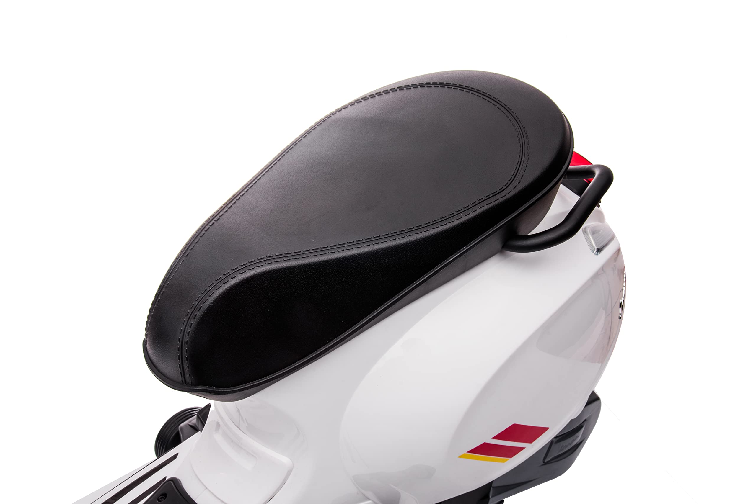FINOOS Vespa Sprint scooter Moto Elettrica per Bambini veicolo elettrico da 2 a 5 anni 5 km/h suono luminoso a LED (Bianco)