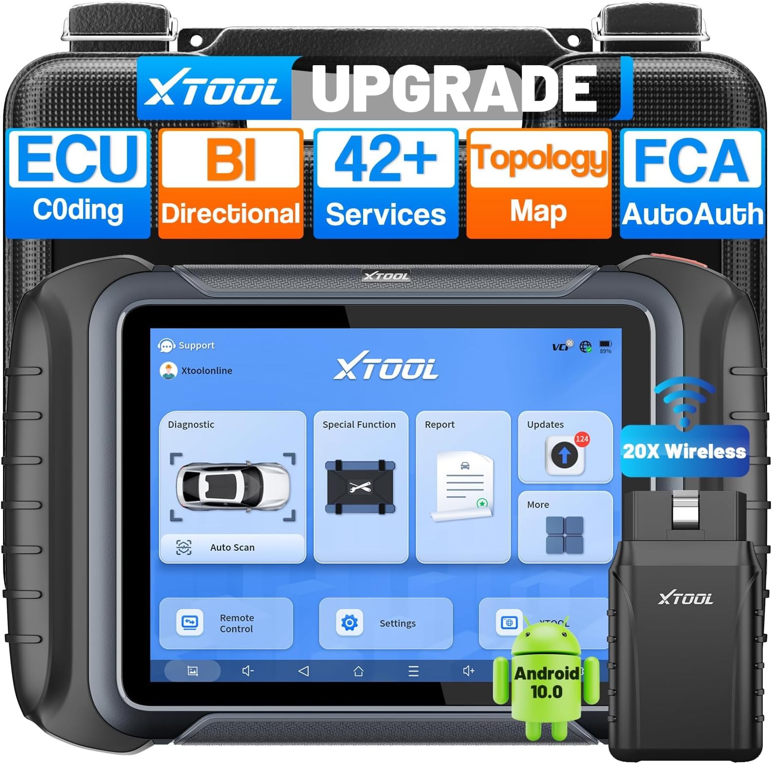 XTOOL D8W ワイヤレス双方向スキャンツール、トポロジー付きOBD2スキャナー