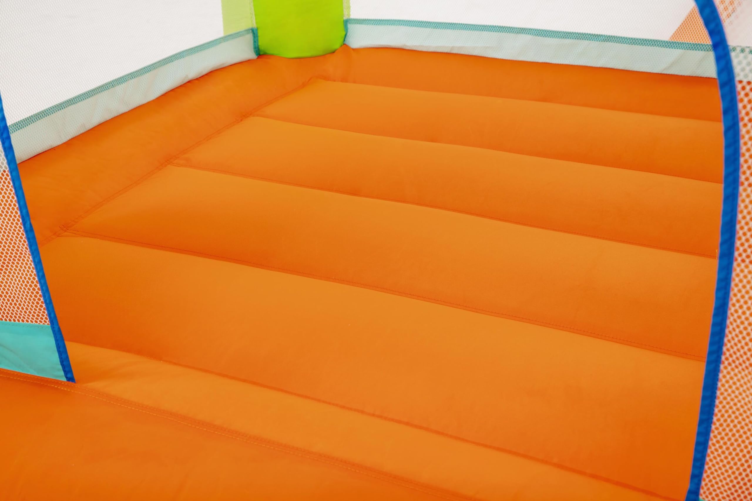 BESTWAY - Plac zabaw z trampoliną - Gra na świeżym powietrzu - 53394 - Pomarańczowy - Skacz i fruwaj - Plastik - 194 cm x 175 cm - Dla dzieci - Gra nadmuchiwana - Od 3 lat