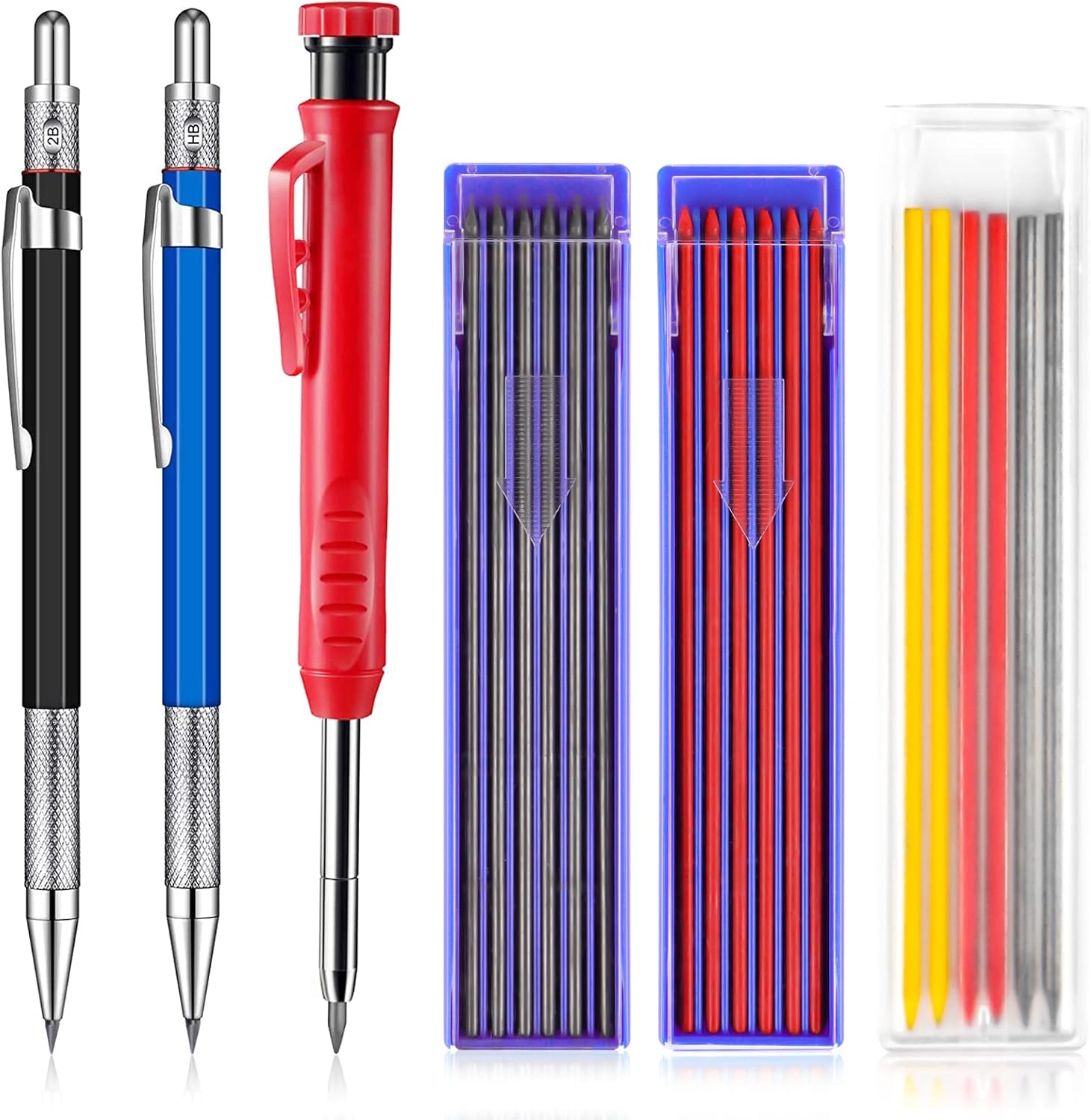 48 Mine Per Matita Da Carpentiere Hugwish - Diametro 2.8mm, Lunghezza 120mm - Foto 7