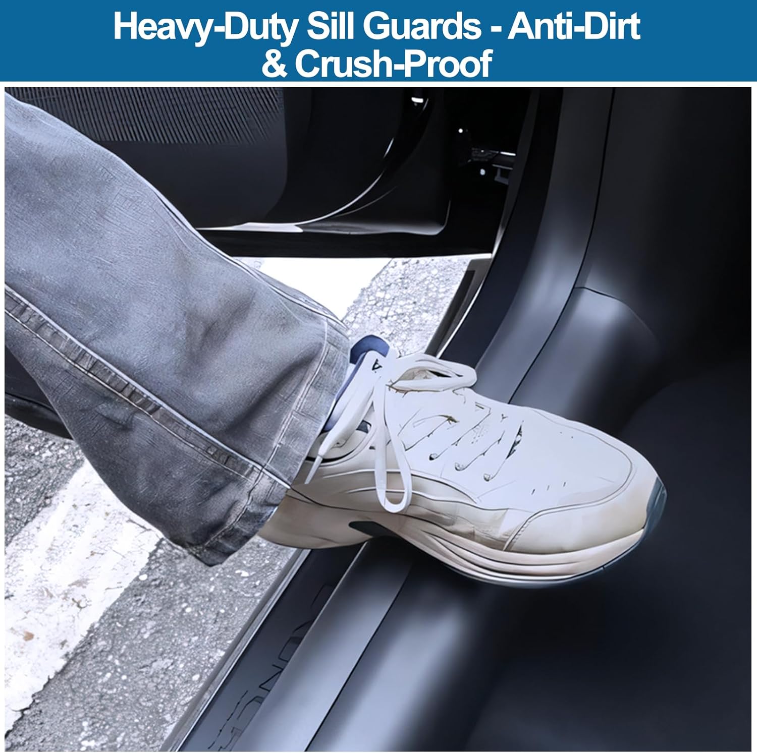 8PCS Tesla Model Y Juniper Door Sill Protector Entry Guards Anti-Kick Full Protect Front & Rear Door Entry Cover Scuff Plate Anti-Slip for Tesla Model Y Juniper 2025 2026 Accessories