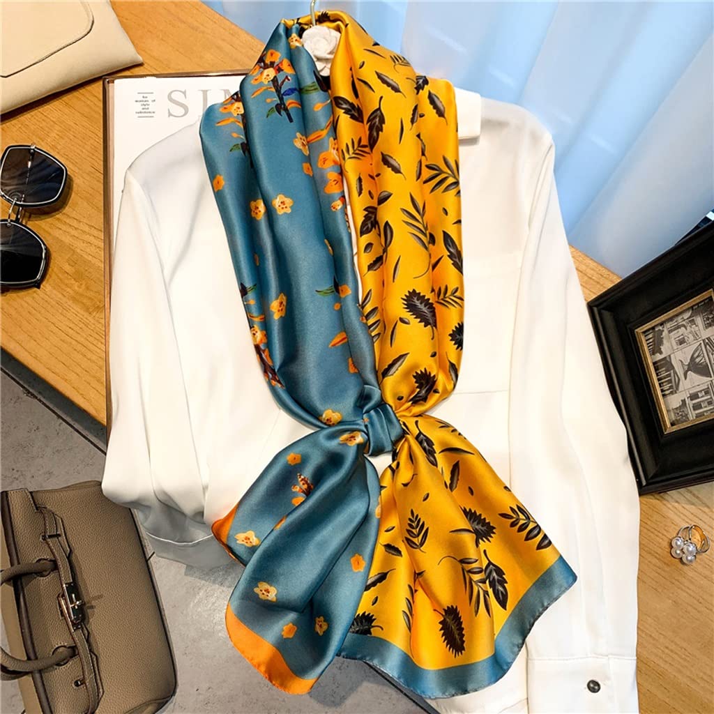 Bufanda Flaca Mujeres Hijab Diadema Cuello Corbata Chales Abrigos Pañuelo Pañuelo Mujer Foulard Silenciador Turbante (Color : A, Size : 160x40cm)