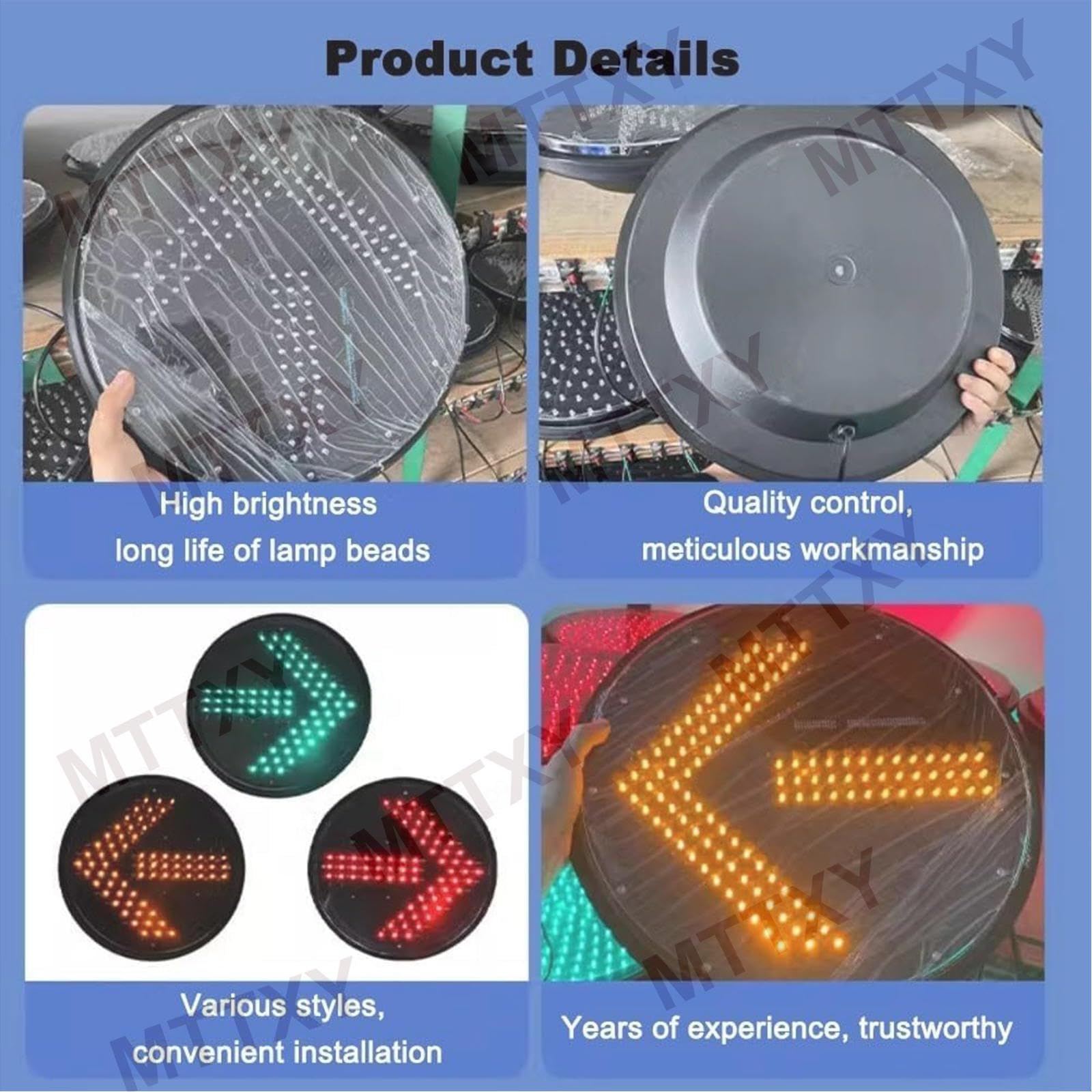 Amazon.co.jp: LED信号機、丸型矢印信号灯芯、車と歩行者用道路標識用
