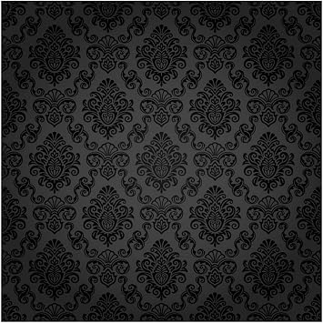 Haoyiyi 6x6ft Black Damask Floral Pattern Backdrop Vintage Classic Flower Pattern Interior Room Retro Dark Wall Photography Background Girl Kid Adult Artistic Portrait Photo Studio Wallpaper Props