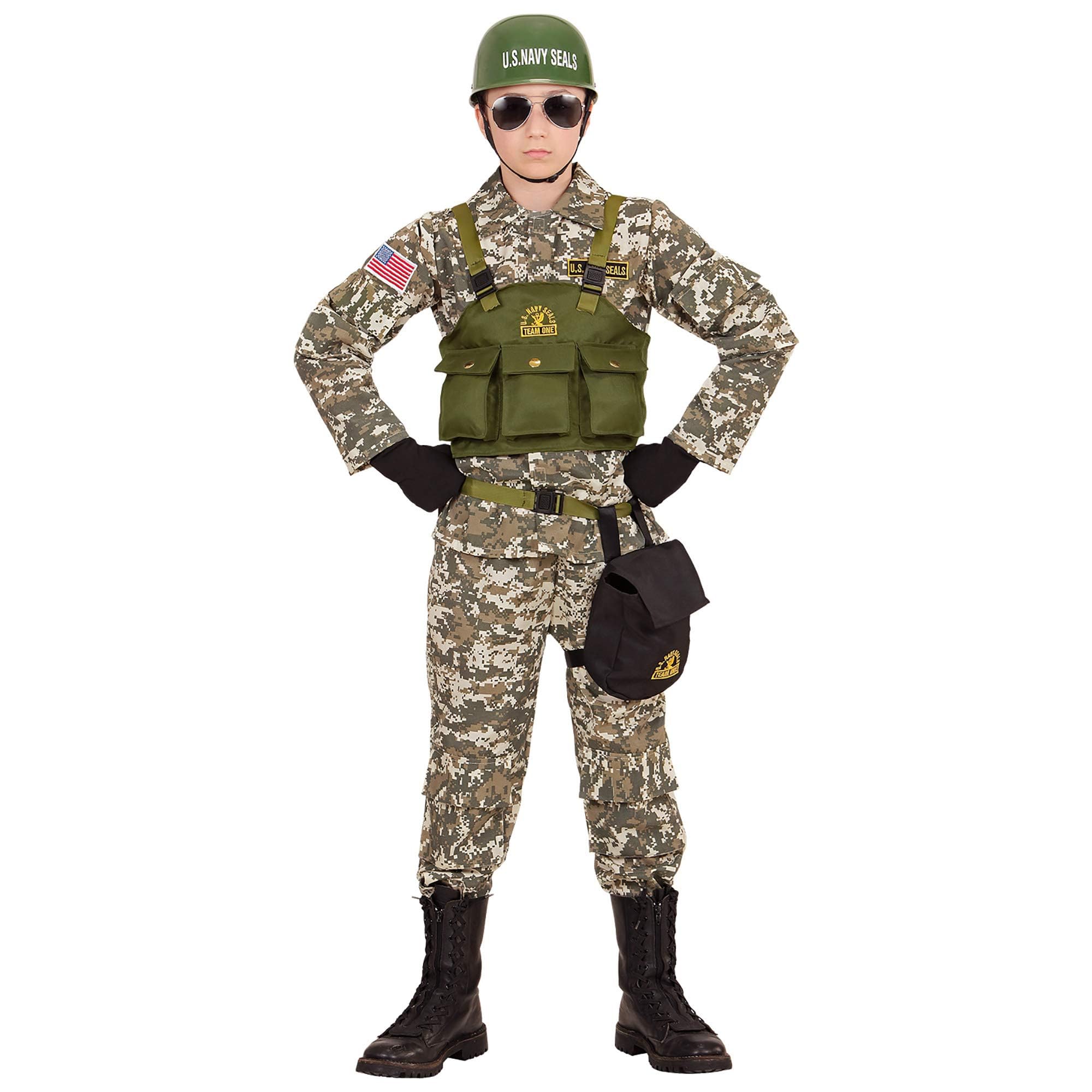 W WIDMANN MILANO Party Fashion - Costume da soldato per bambini, uniforme militare, travestimento per carnevale