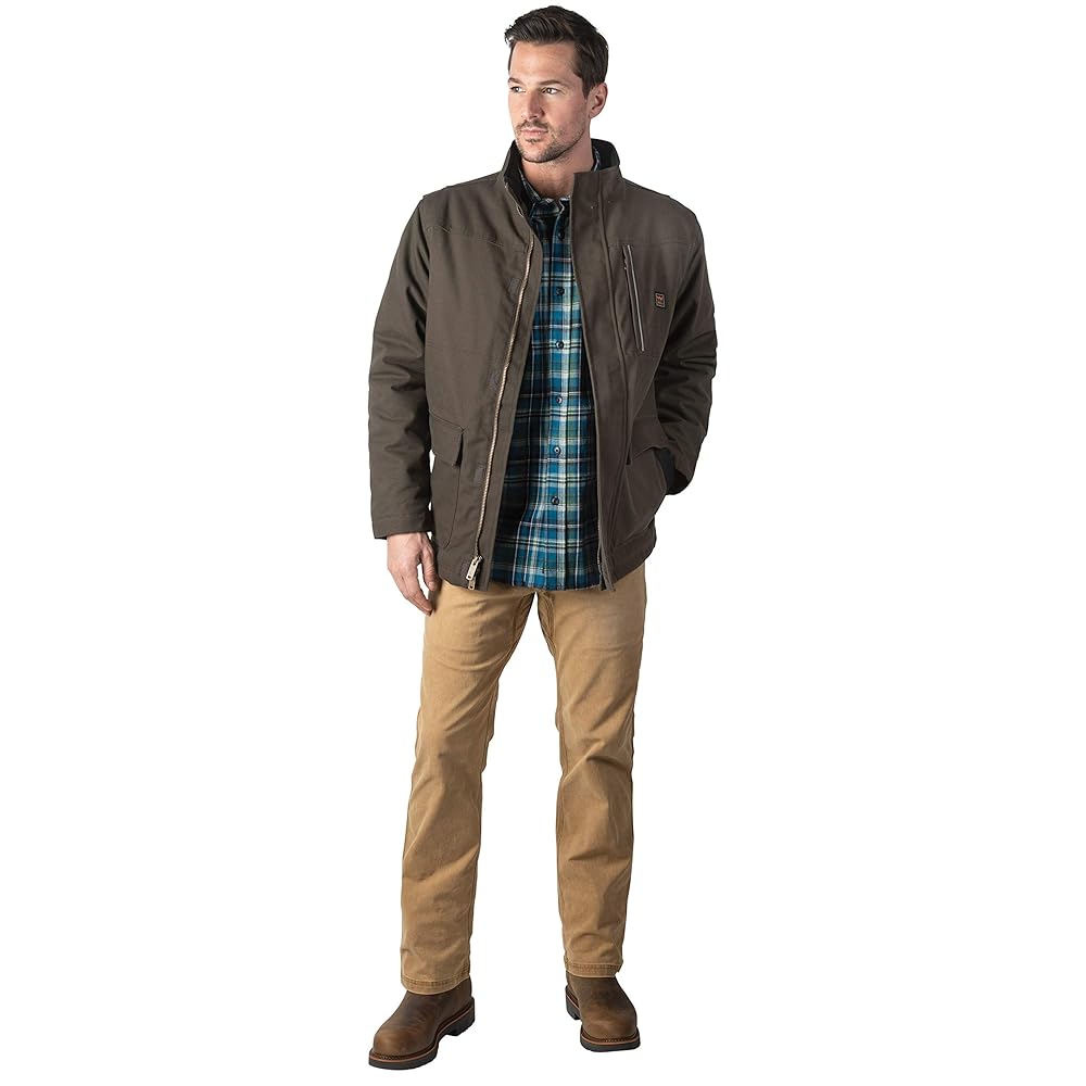 Walls Men's Super Duck Insulated Coat, bark Brown, Medium at