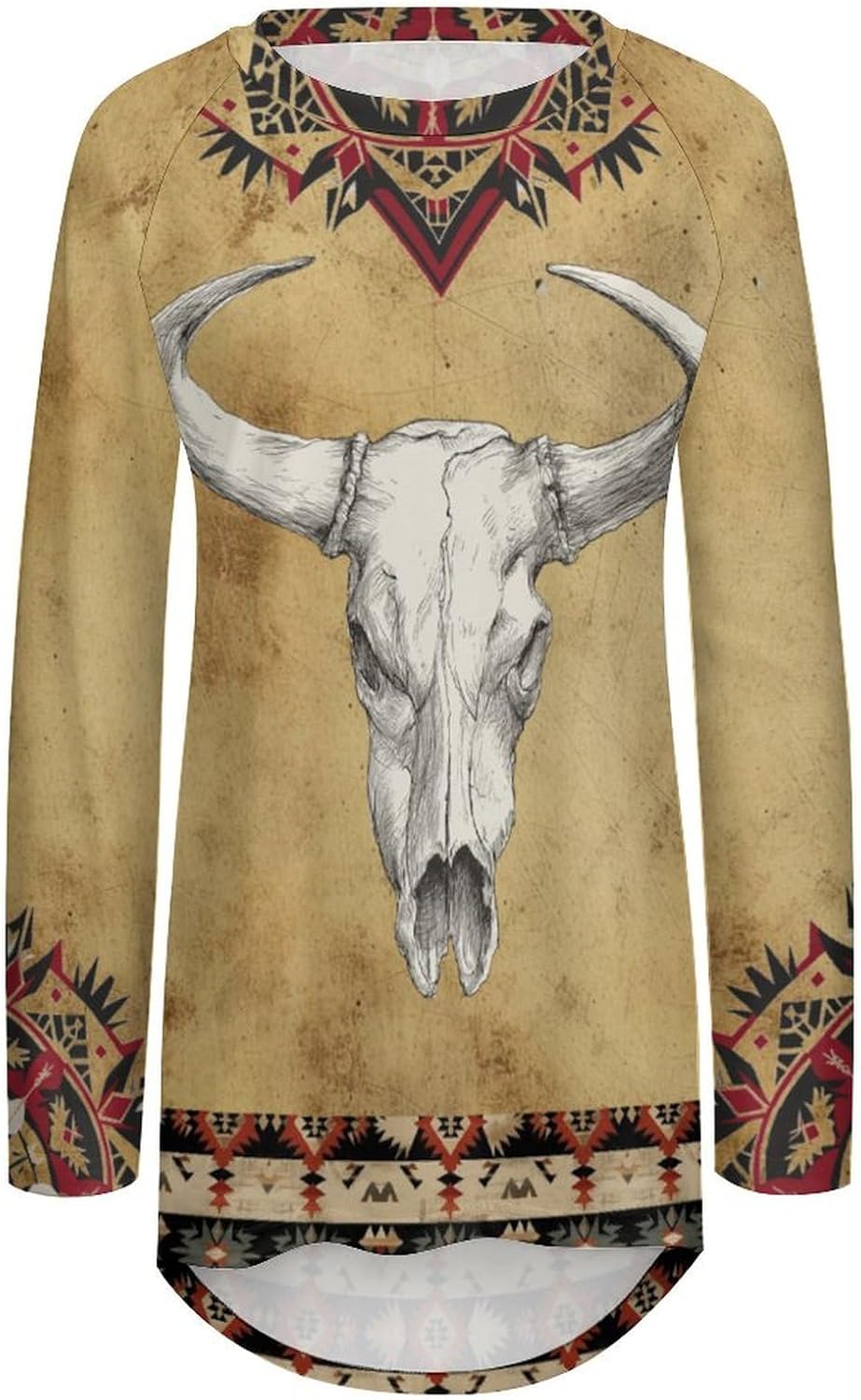 Long Sleeve Shirts for Women Aztec Pullover TopsAmerican Clothing Fall Comfy Fashion Boho Tops for Women - Image 4