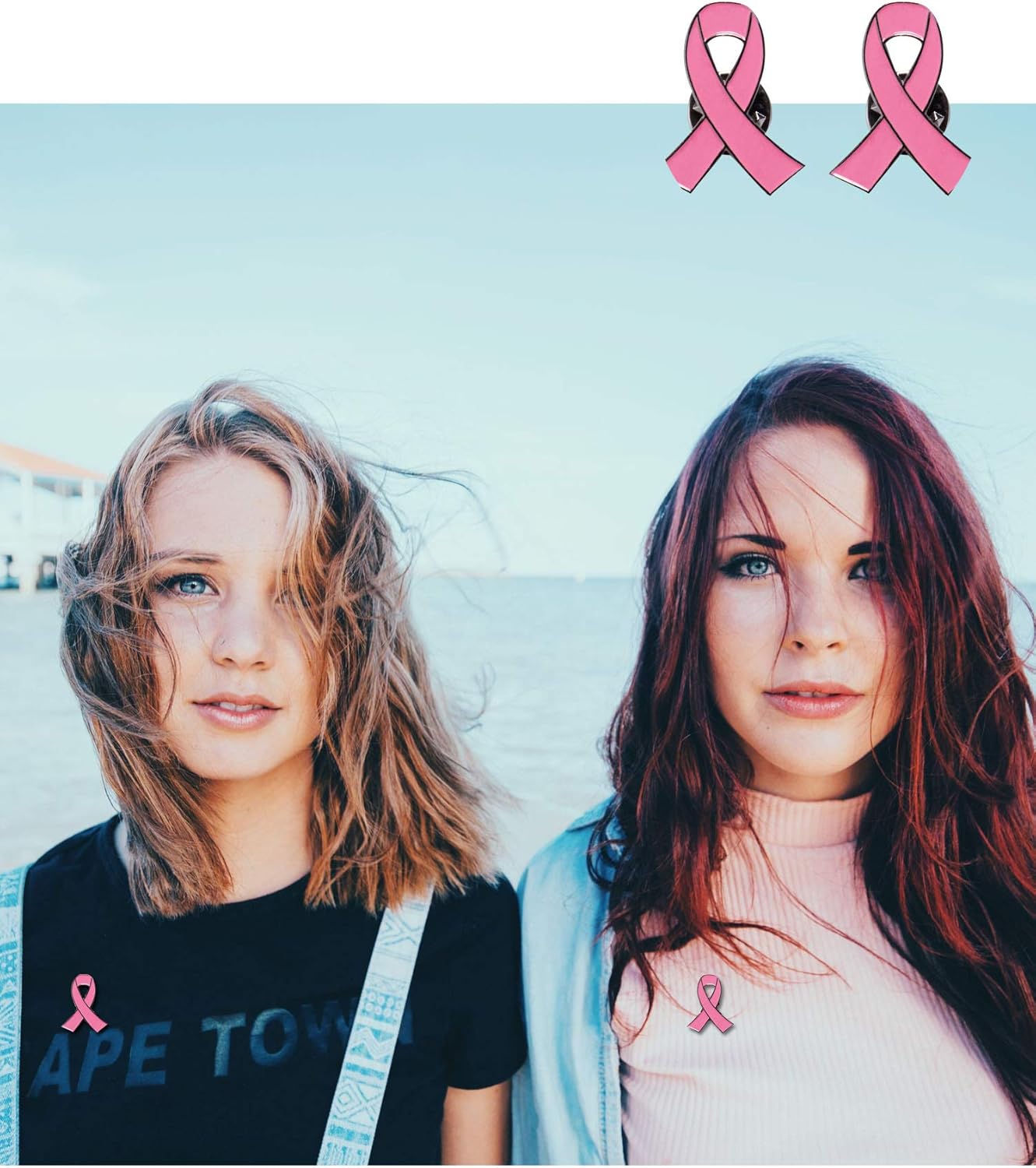 Official Hope Pink Ribbon Pins Breast Cancer Awareness Brooch Lapel Pin Buttons