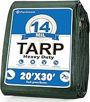 Vista 12 de Lona impermeable de 8 x 10 pies, lonas resistentes impermeables de 0.551 in. de lona, cubierta protectora multiusos, lona grande, resistente a