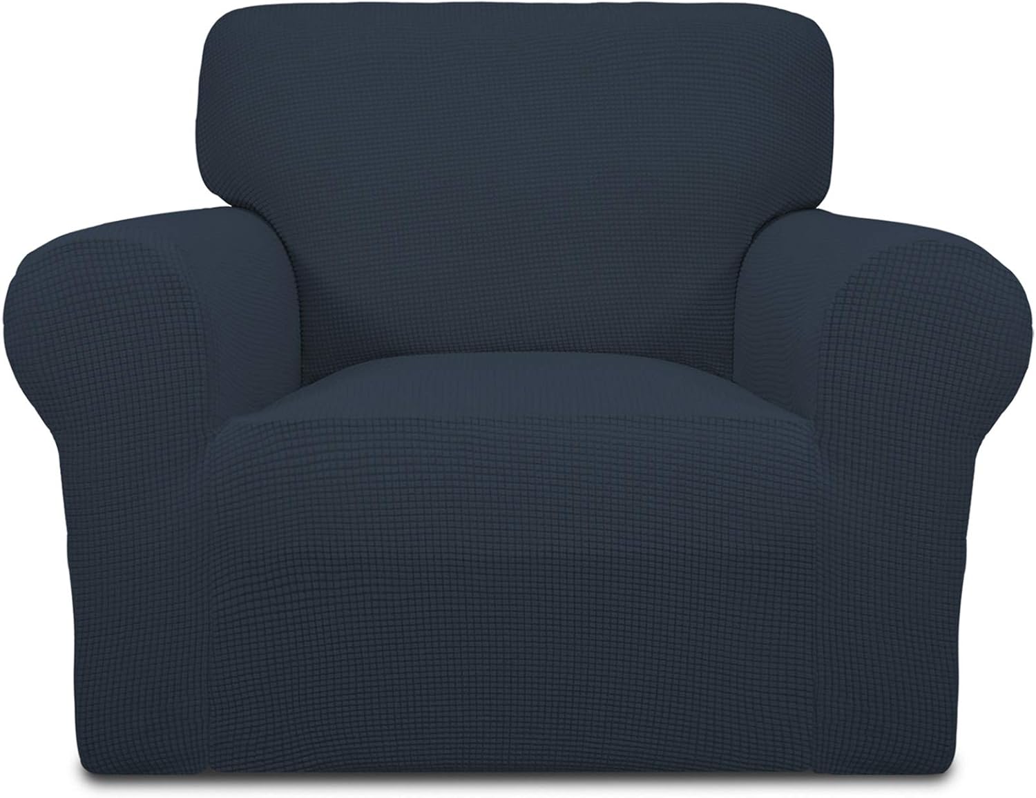 Easy-Going Stretch Sofa Slipcover Couch Sofa Cover Furniture Protector Soft with Elastic Bottom for Pets Kids Children Dog Spandex Jacquard Fabric Small Checks (Small XL, Dark Blue)