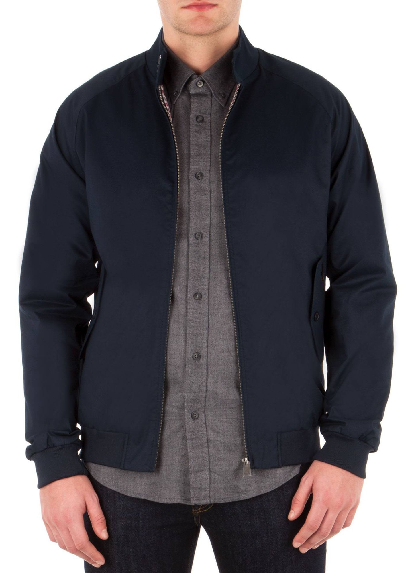 Ben Sherman Men's New Core Harrington Jacket, Blue (Navy ), Large