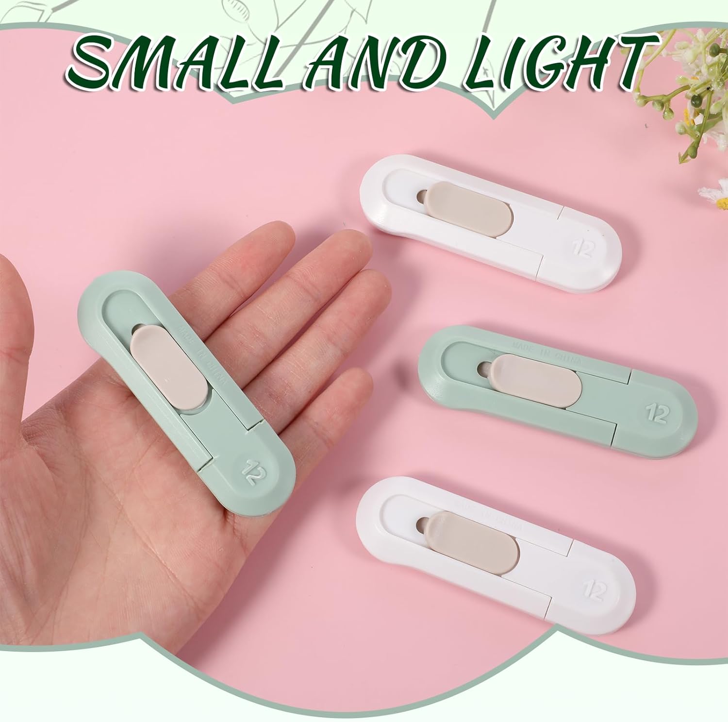 JJUNW 4 Pcs Box Cutter, Box Cutter Retractable, Mini Box Opener Cutter, Multi-Function Cute Utility Knife for Office, Home, Crafts, Envelopes, Packages, Cardboard