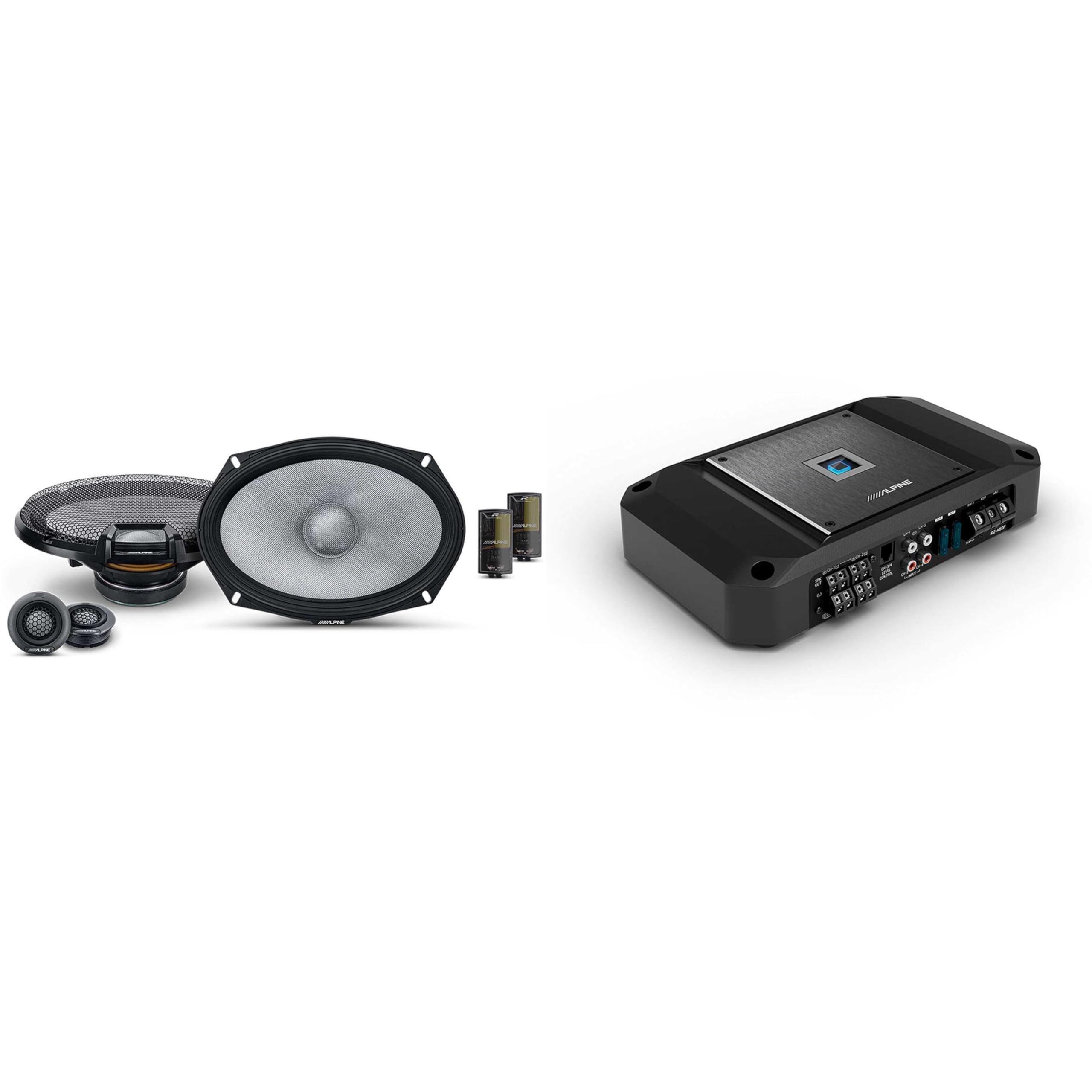 Alpine R2 4 Channel Amp & R2-S69C 6x9 Audio Upgrade Bundle