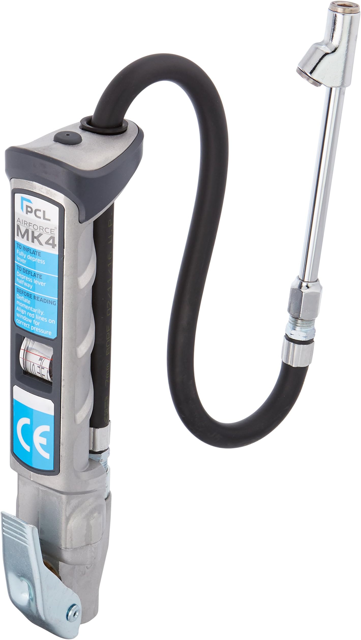 PCLALG3A19 Tire Inflator (with 21" Hose, Straight Angled Chuck)
