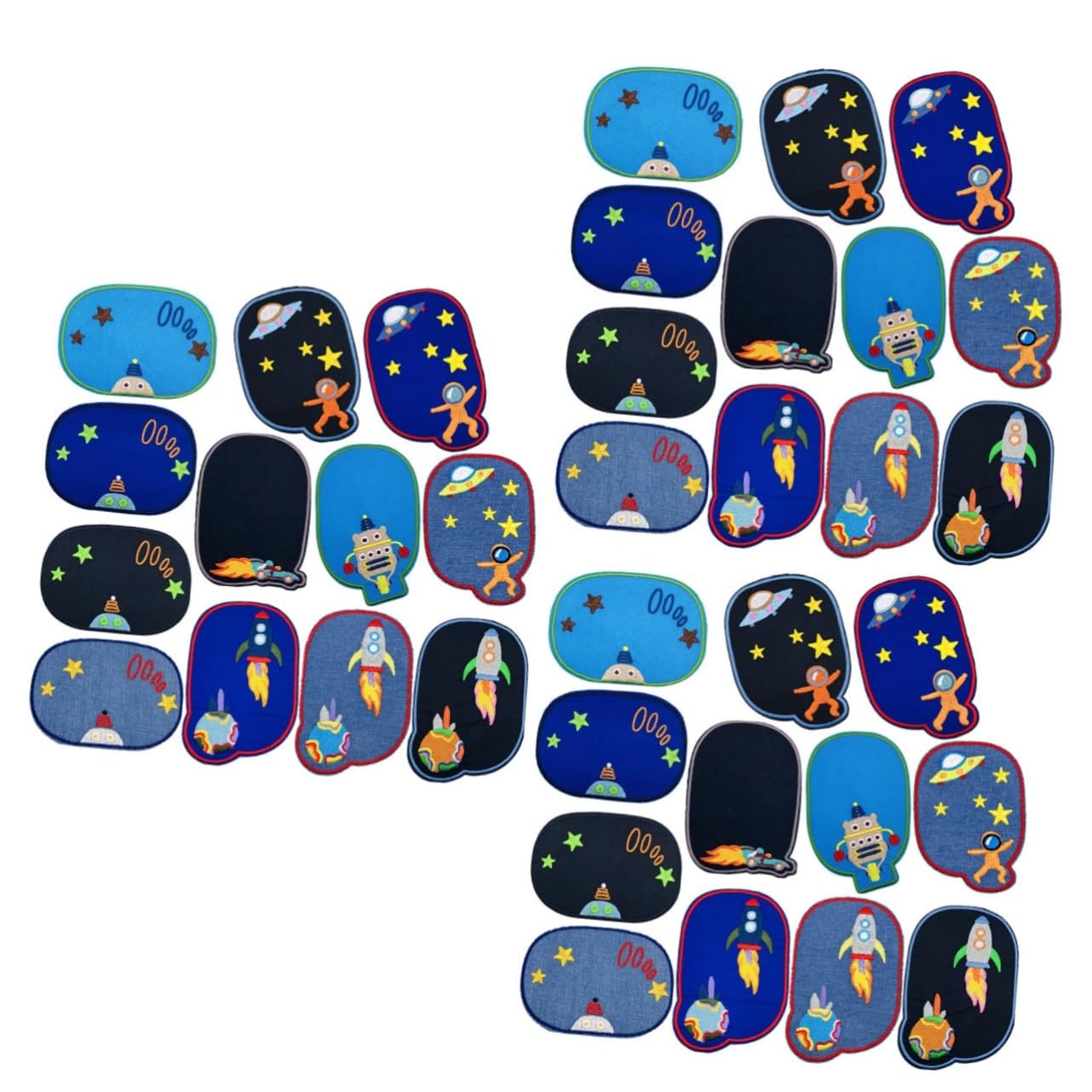 Operitacx 36piezas Parches Adhesivos De Bordado Para Ropa Parche De Estrella Planetaria Para Chaquetas Jeans y Manualidades Para Diy y Decoración Infantil
