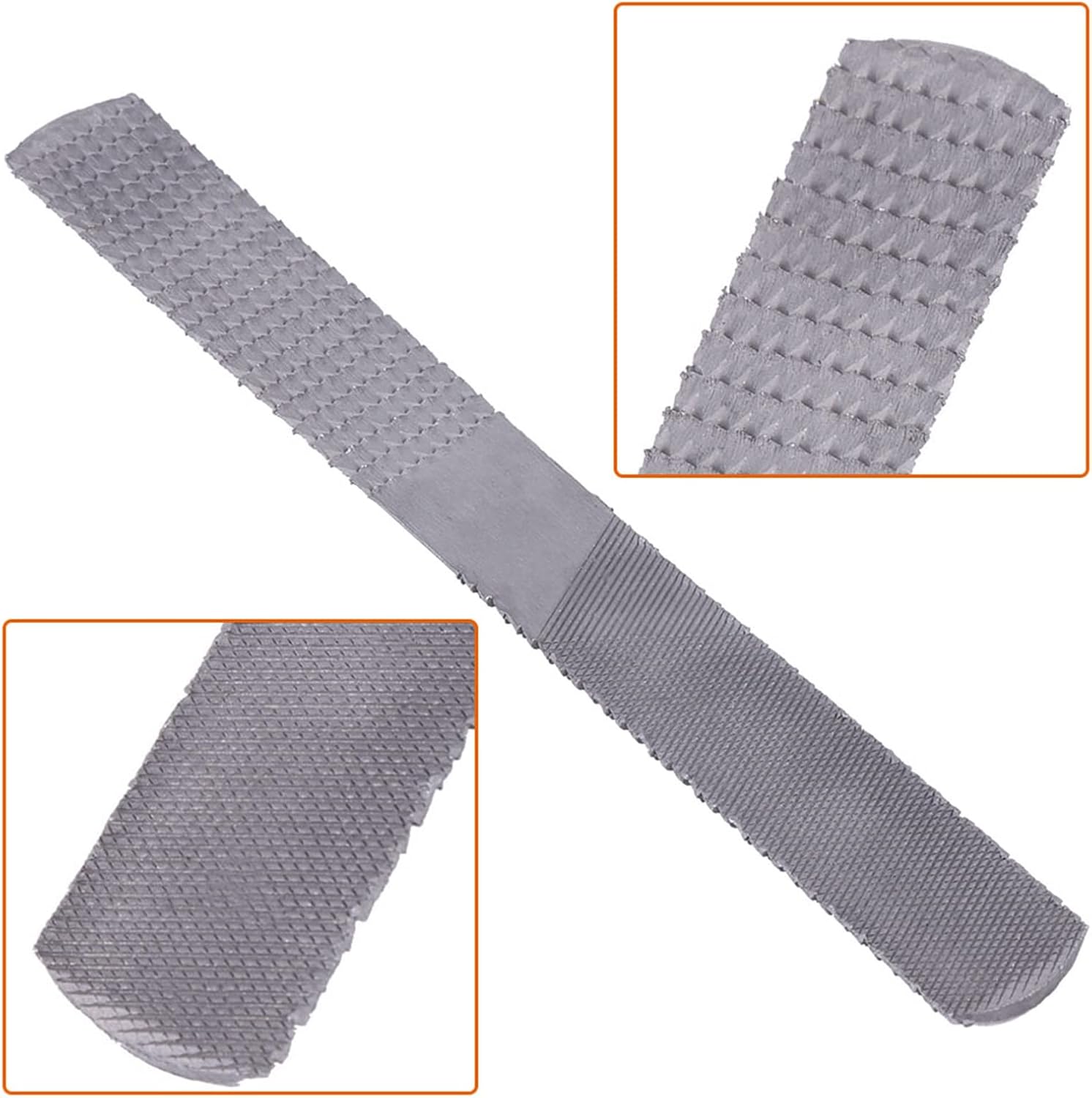 4 Way Wood Rasp File, 4 in 1 Steel Flat Rasp File Half Round Carpentry Woodworking Hand Tool for Carpentry Woodworking 8inch/200mm