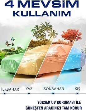 Breen Car Tarpaulin, Auto Cover, Car Tent (Grey, Car length for Sedan is 4.75m-4.90m (XL))