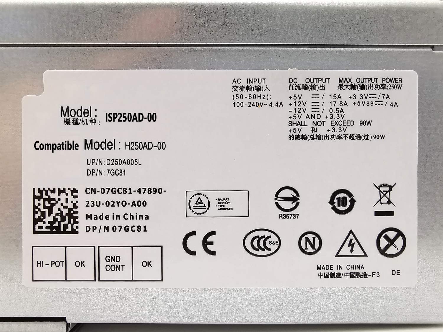 Bеѕt Cуbеr Dеаlѕ 🔥 D250AD-00 H250AD-00 250W Power Supply Compatible with Optiplex 390 790 990 3010 Inspiron 537s 540s 545s 546s 560s 570s 580s 620s Vostro 200s 220s 230s 260s 400s Studio 540s 537s 560s Slim DT Systems Suреr Sаlе 🛒 D250AD-00 H250AD-00 250W Power Supply Compatible with Optiplex 390 790 990 3010 Inspiron 537s 540s 545s 546s 560s 570s 580s 620s Vostro 200s 220s 230s 260s 400s Studio 540s 537s 560s Slim DT Systems