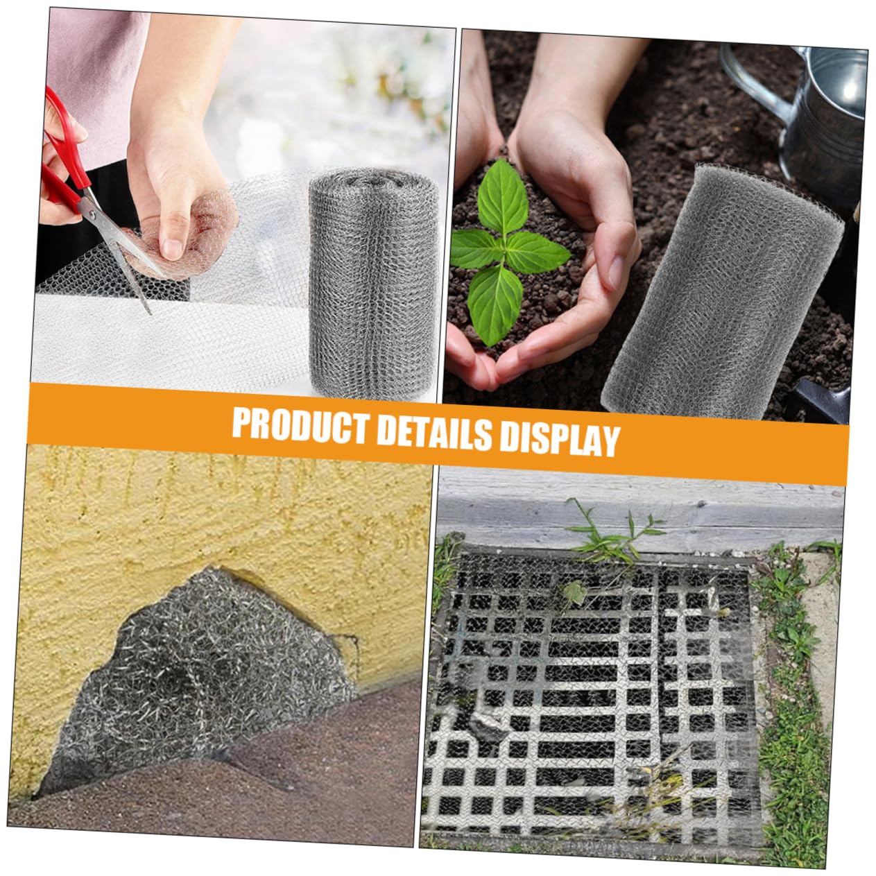 MAGICLULU 304 Stainless Steel Wire Mesh Fabric 5 x 100 Flexible Stretchy Hardware Cloth for Garden DIY Insect Screen Mouse Hole Filler Cabinet Door Vent Mesh