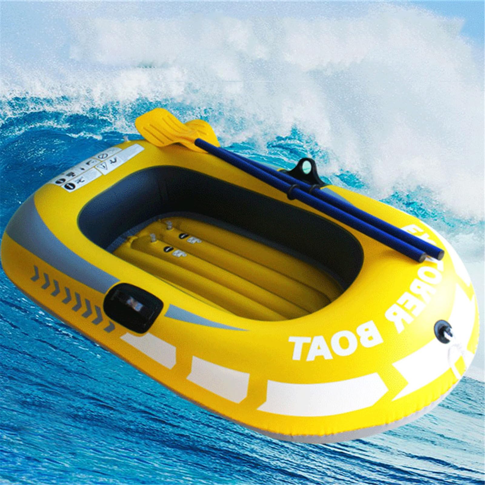 Kayak gonfiabili - Gommone per 1/2 | Kayak Gonfiabile Estivo in Doppio PVC, Barca da Portatile Pieghevole Addensata per Sport Acquatici alla Deriva all'Aperto, Barca d'Assalto in