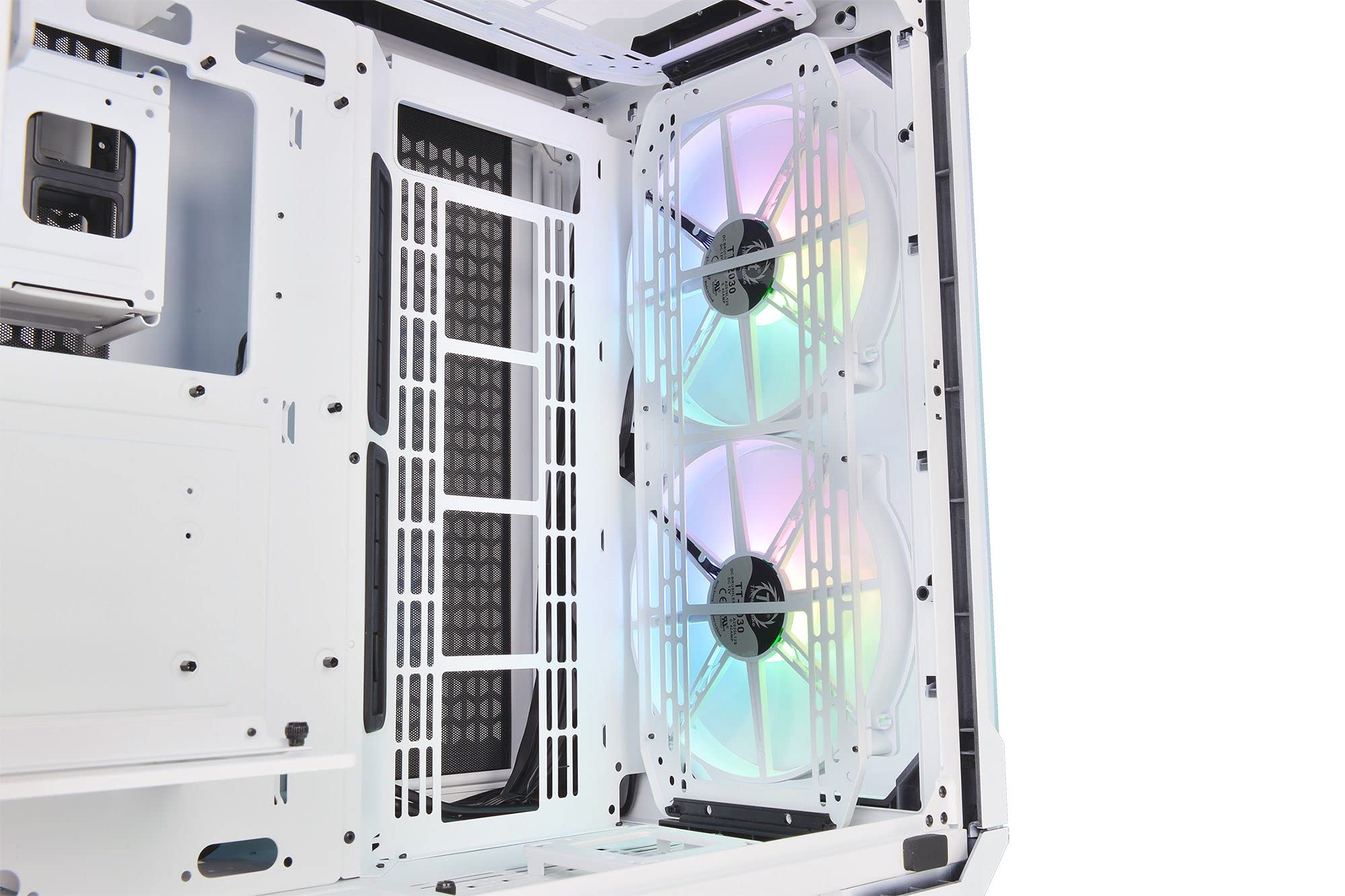 Thermaltake View 51 TG ARGB Edition Snow | PC-Gehäuse | E-ATX-Kompatibel | 2X vorinstallierte 200mm Lüfter | 4mm Tempered Glass | Weiß