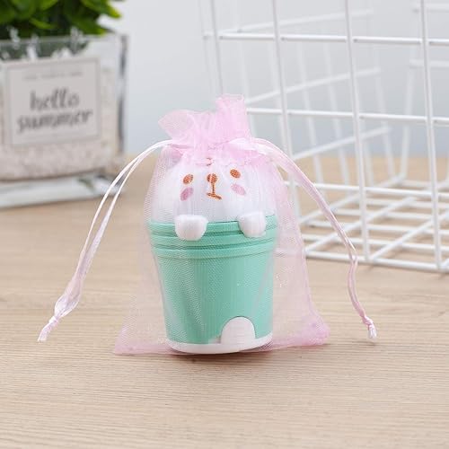 Miniatura 4 de 100 bolsas de organza rosa de 2 x 3 pulgadas, bolsas de regalo con cordón transparente, bolsas de joyería, bolsas de regalo de boda, fiesta de