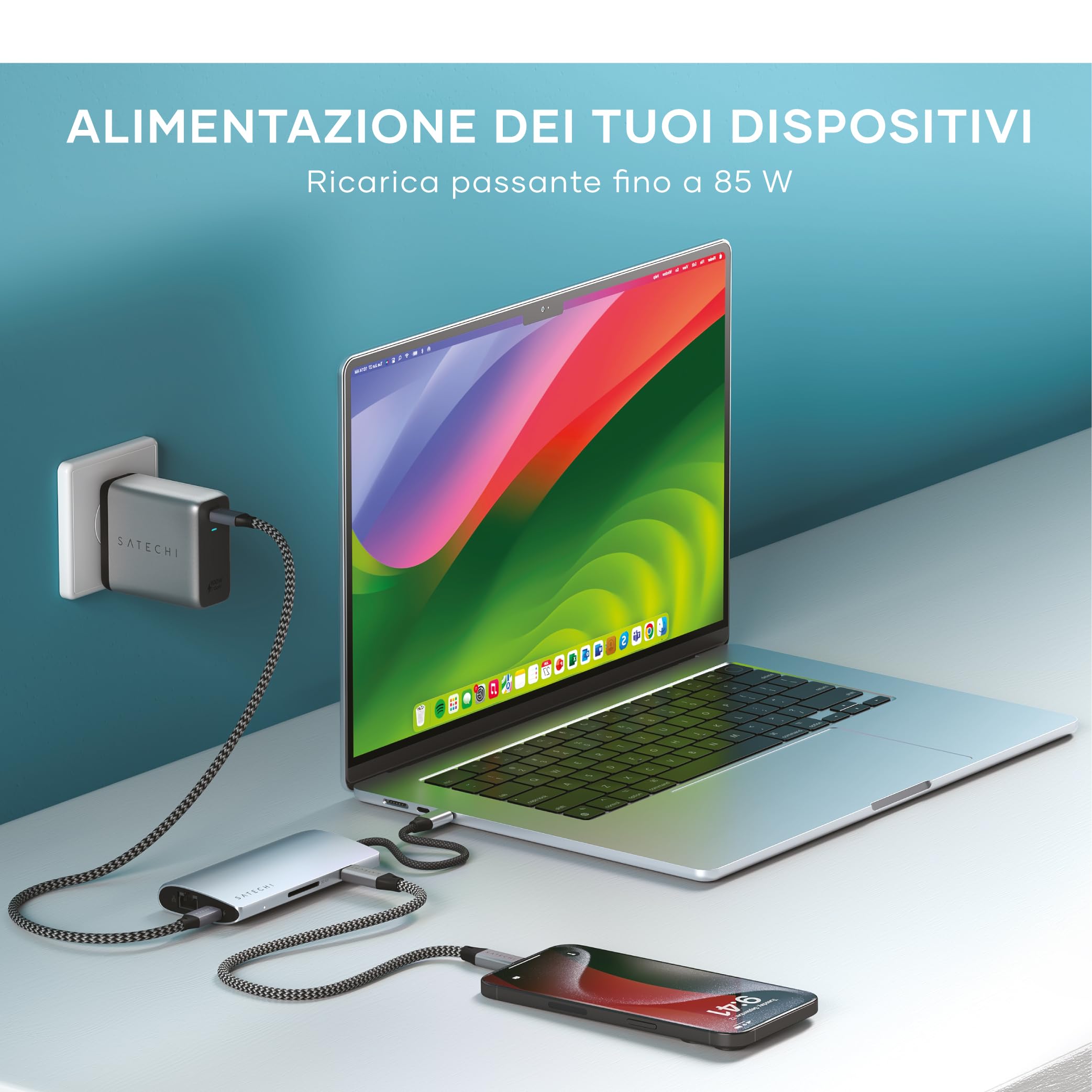 Satechi USB-C Multiport Adapter V3 | 8K HDMI met Ethernet - Space Gray