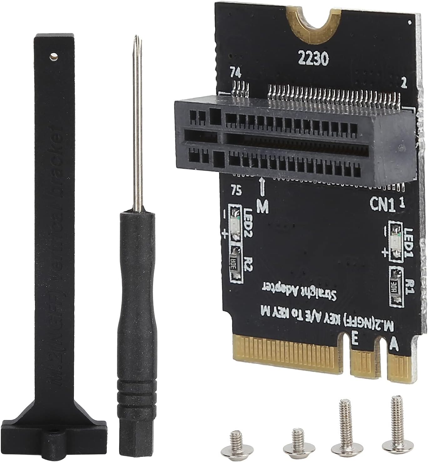 M.2 SSD Adapter Card, M.2 Key AE NGFF to Nvme SSD Adapter, NGFF M.2 M-Key Nvme SSD Vertical Adapter Board for 2280 Type SSD