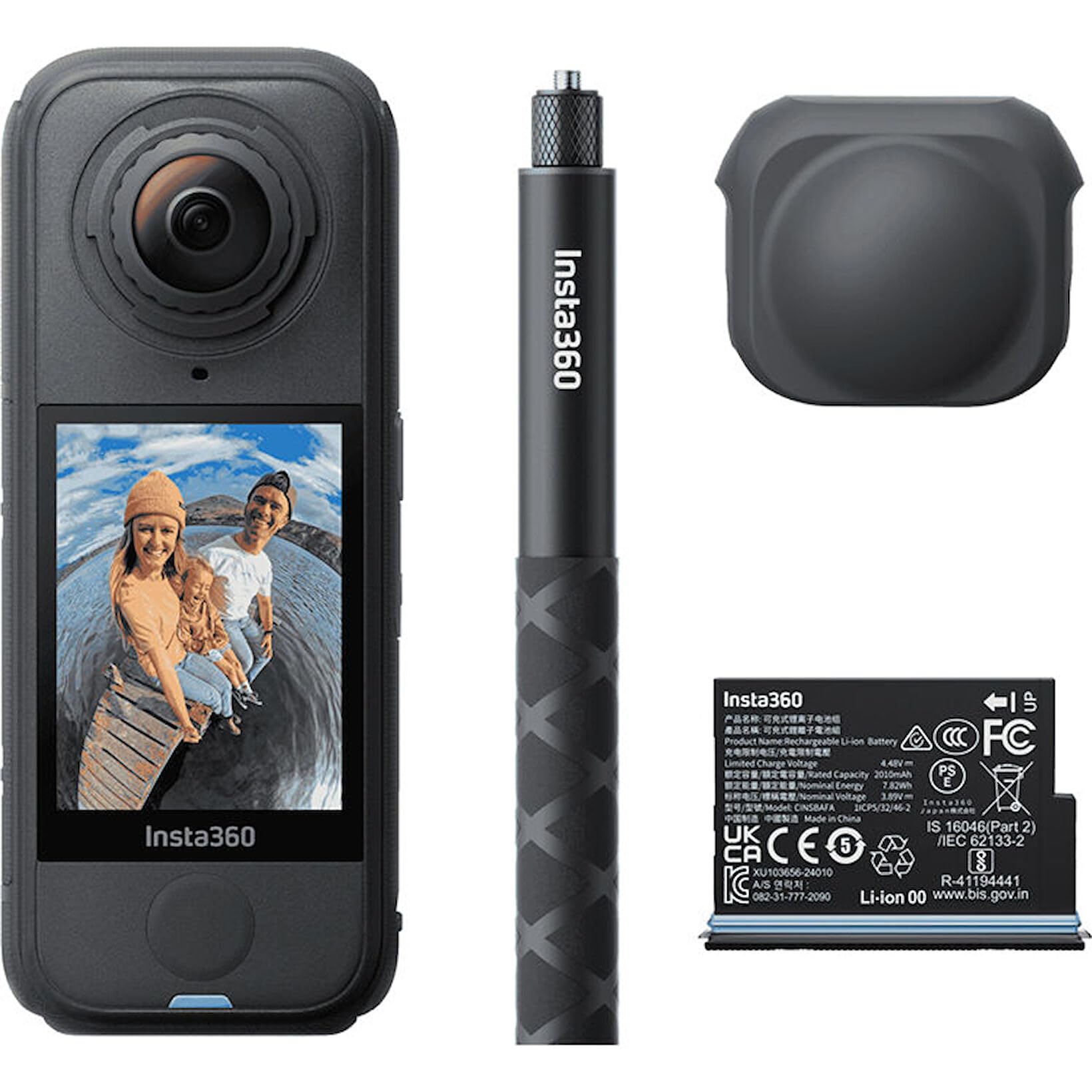 Insta360 X4 Air Starter Bundle - Lightweight 165g 8K 360 Camera, Invisible Selfie Stick Effect, Replaceable Lenses, Shoot First & Frame Later, Built-in Wind Guard, AI-Powered App