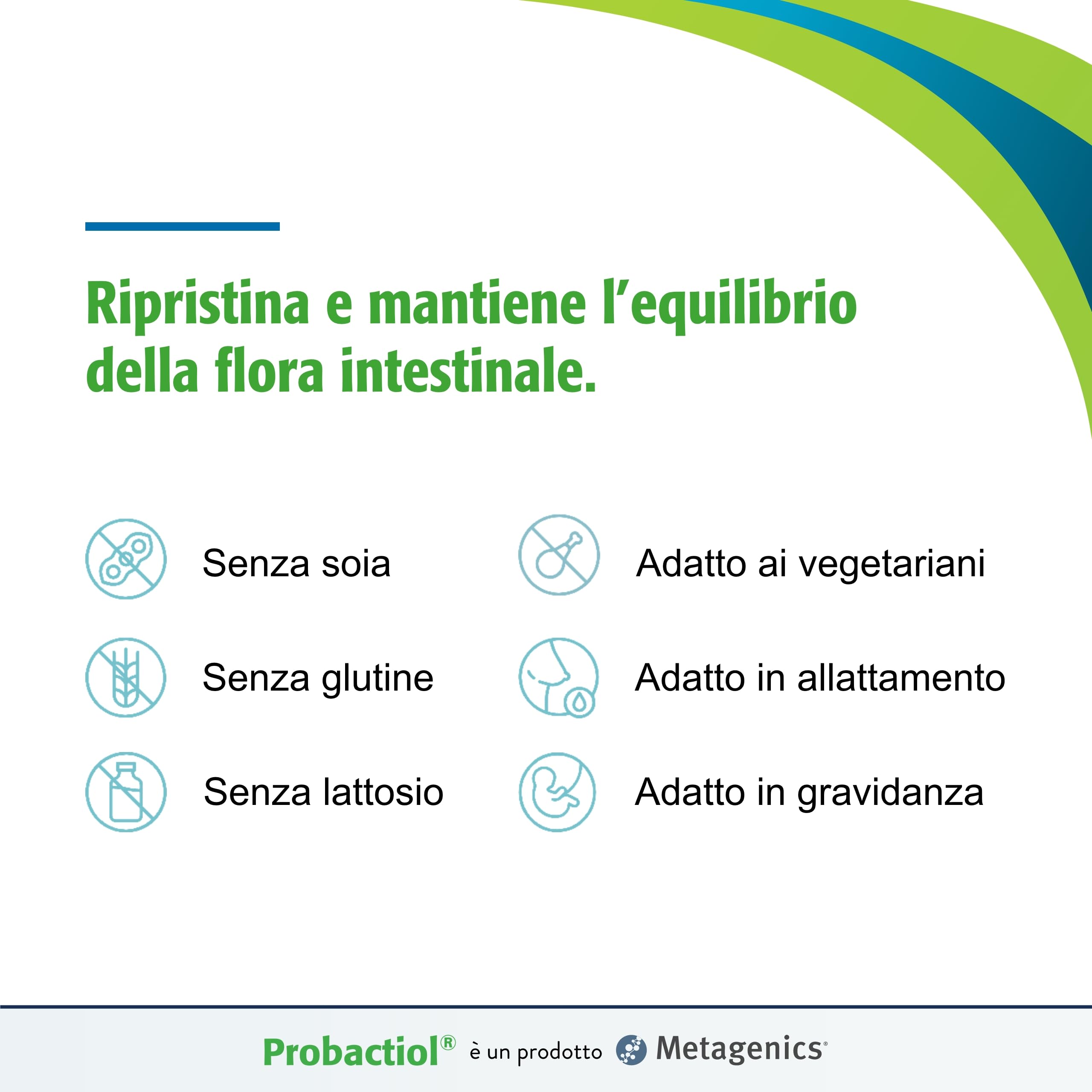 Metagenics Probactiol Plus - Equilibrio della Flora Intestinale - Sostiene l’Immunità - 30 Capsule