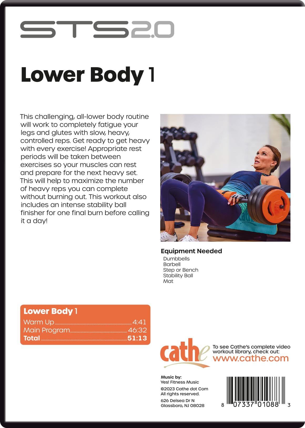 Cathe Friedrich STS 2.0 Lower Body 1 Leg Glute and Booty Workout DVD For Women & Men - Tone & Shape Your Butt, Thighs, Hips, Glutes and Legs