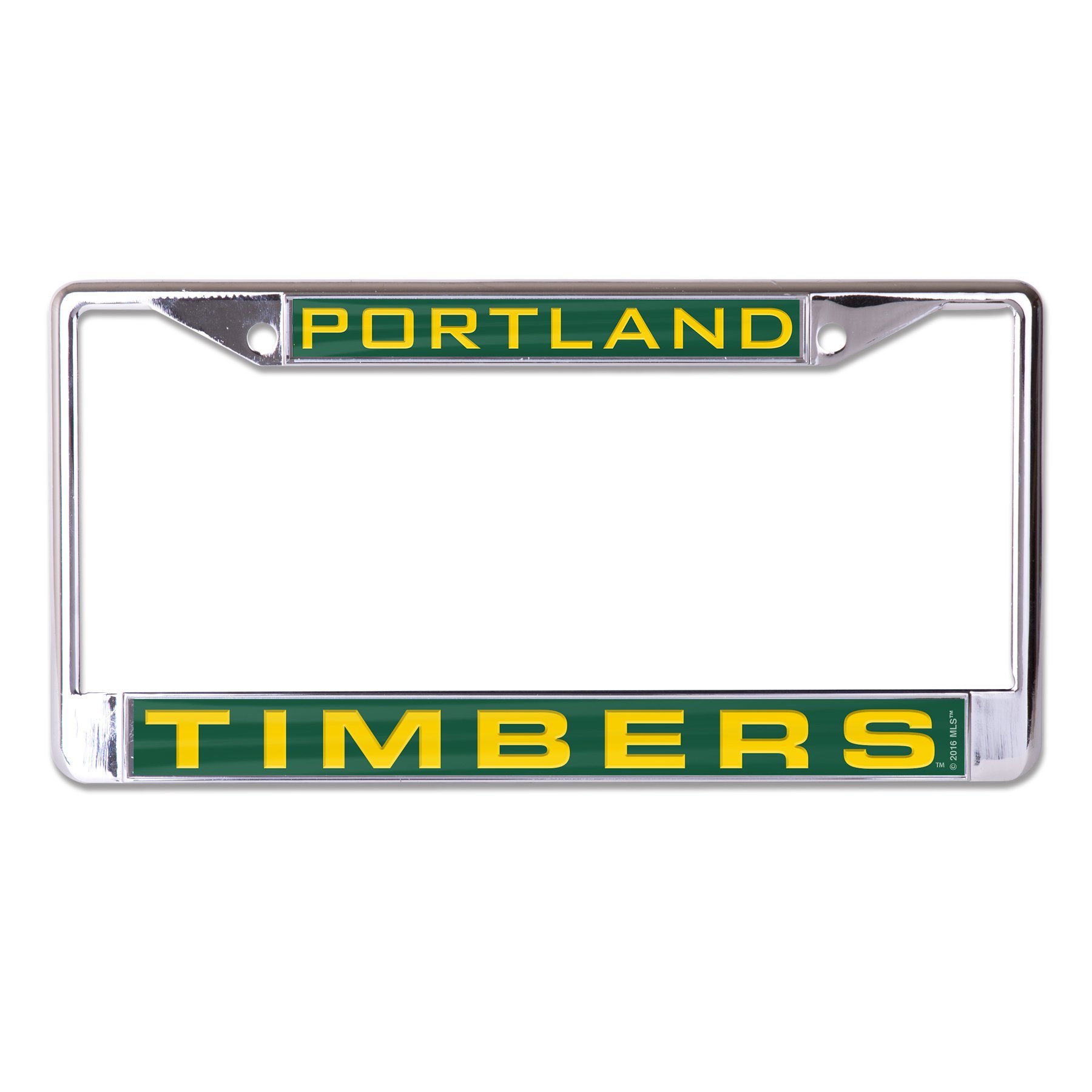MLS Portland Timbers Inlaid Metal License Plate Frame, 2-Tag Corners