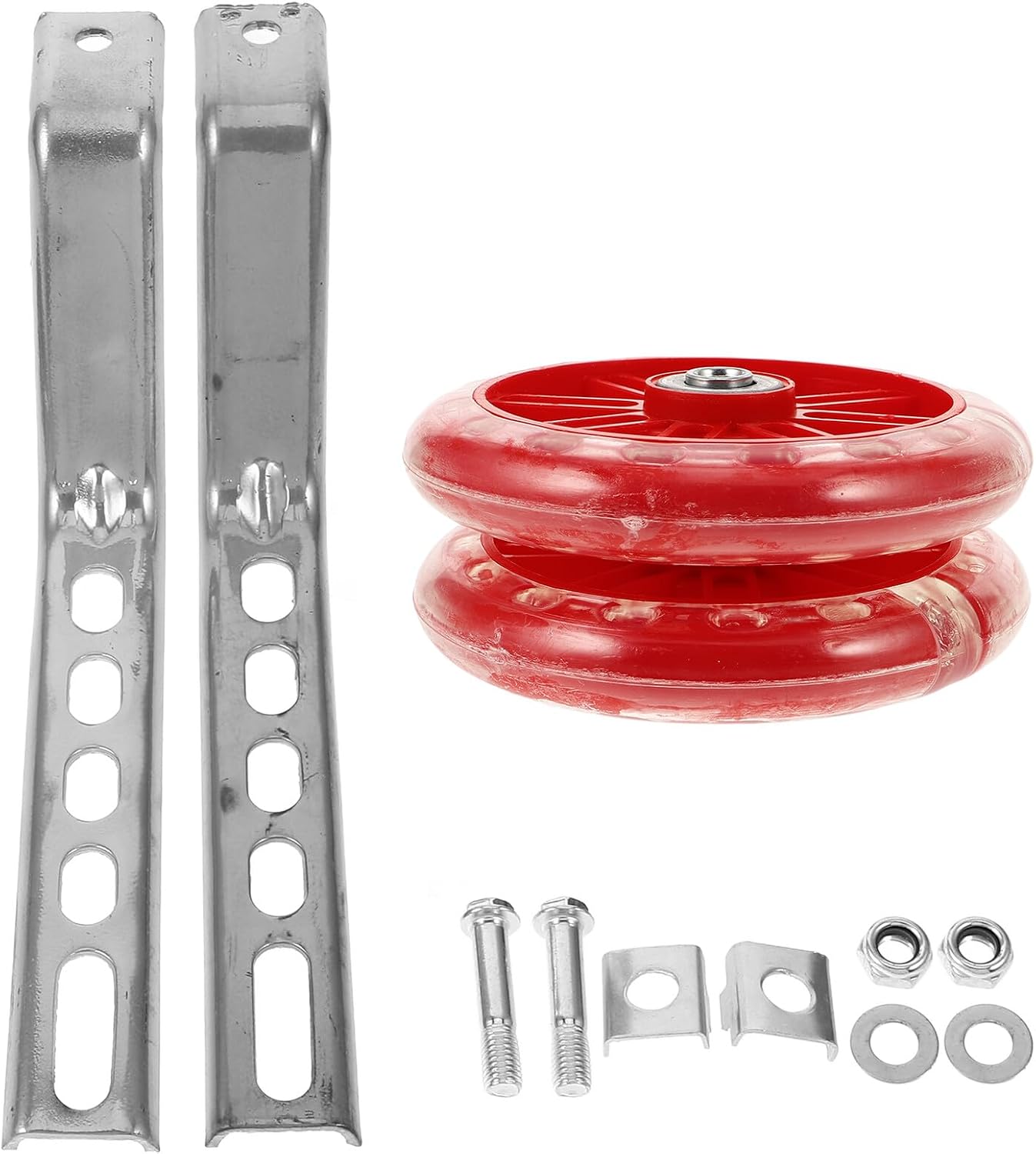 Ruedas de entrenamiento para bicicleta con soporte rojo universal