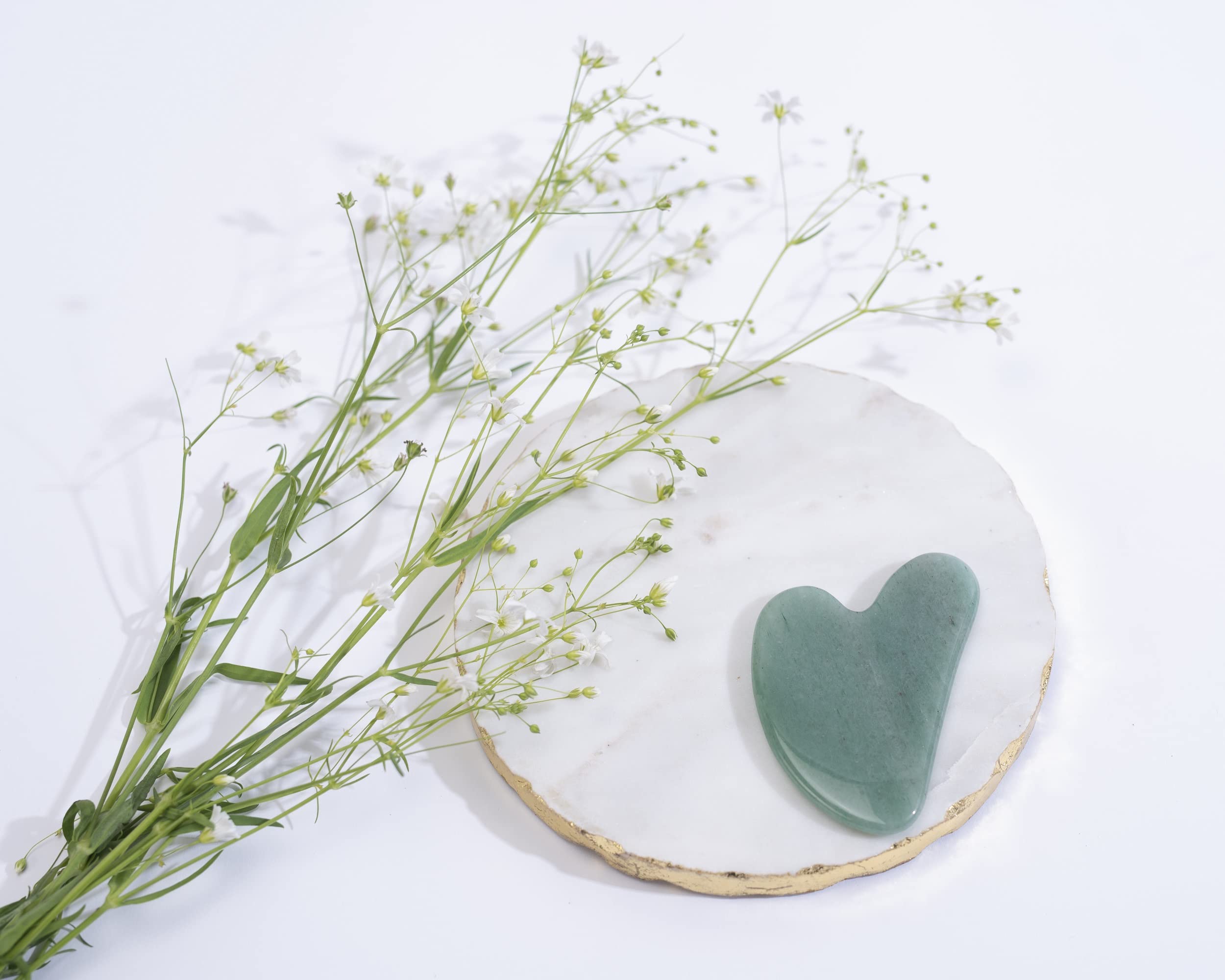 Fortune Forest Gua sha stone Face Massaging Stone | Gua Sha For Skin Toning, Reducing Puffiness & Skin Elasticity | For Men & Women (Aventurine Gua Sha)