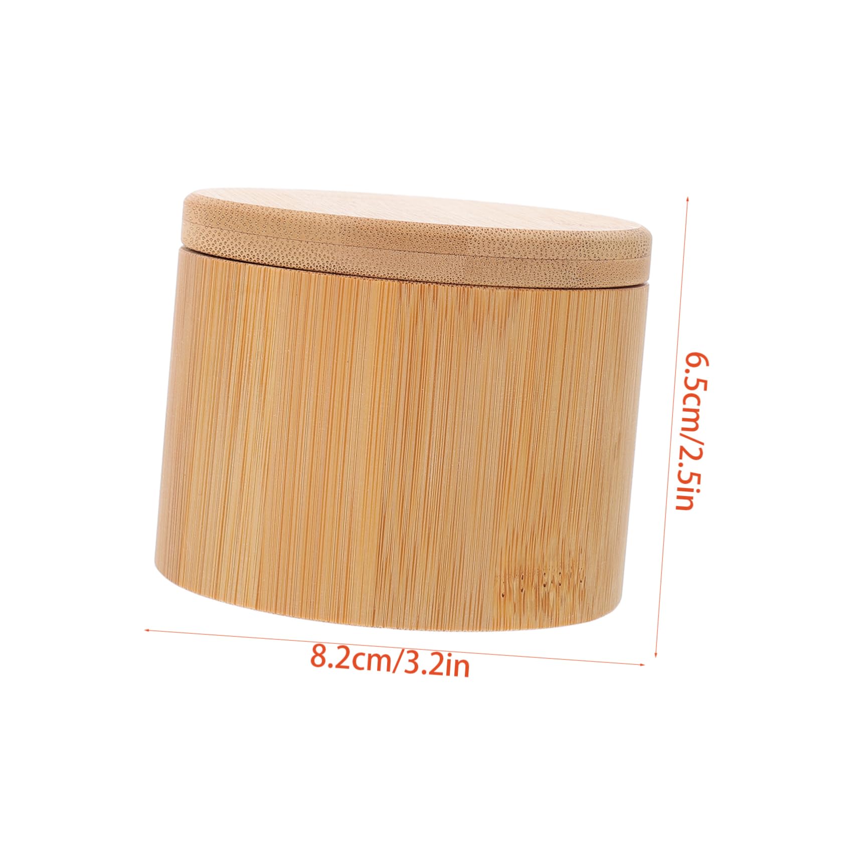 CIYODO Simple Practical Rotating Condiment Holder Bamboo Seasoning Jar Storage Rack for Kitchen