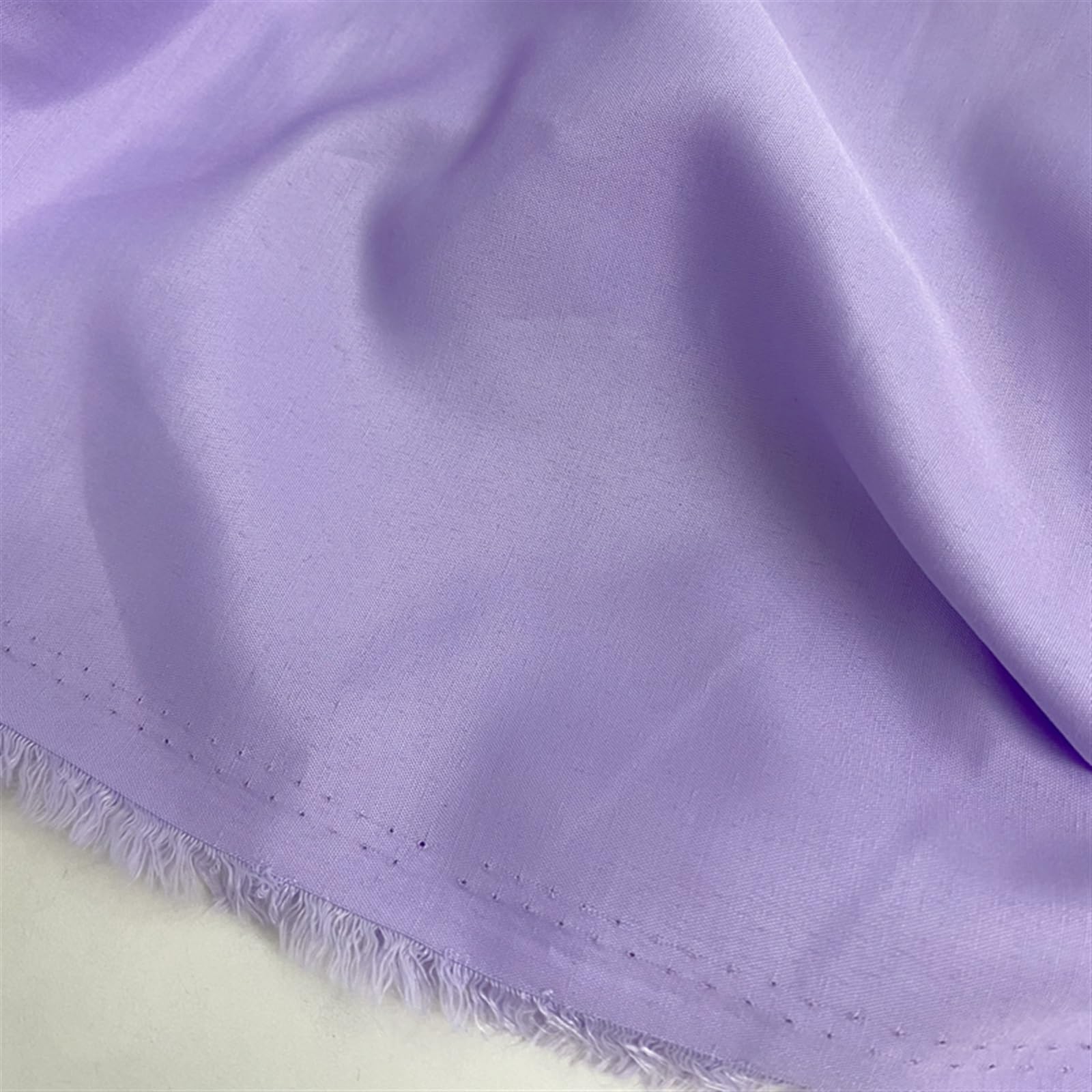 布地カットクロス 3/5/10 メートルの縫製用プレミアムプレーンポリコットン生地 - DIY 衣類、ドレス裏地、シャツ用のソリッドカラーのポリエステル綿素材(6 light purple,150cmx10M)