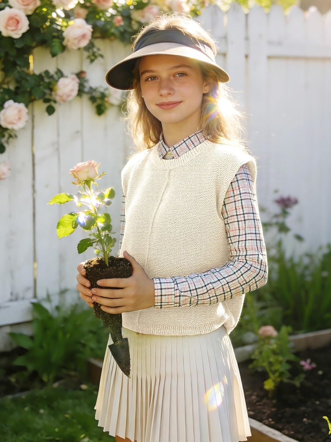 Girls Spring Summer Cap Sleeve Teen Tops Cute Casual Loose Knit Shirts Lightweight Vests Clothes Fashion Tops - Image 2