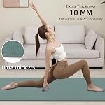 PAIDU Yoga Mat - Non-Slip & Tear Resistant, 10mm (2/5 Inch) Extra Thick SGS-Certified POE Mat for All - 72"x24", Ideal for Yoga, Fitness, Pilates & Floor Exercises, w/Carry Strap
