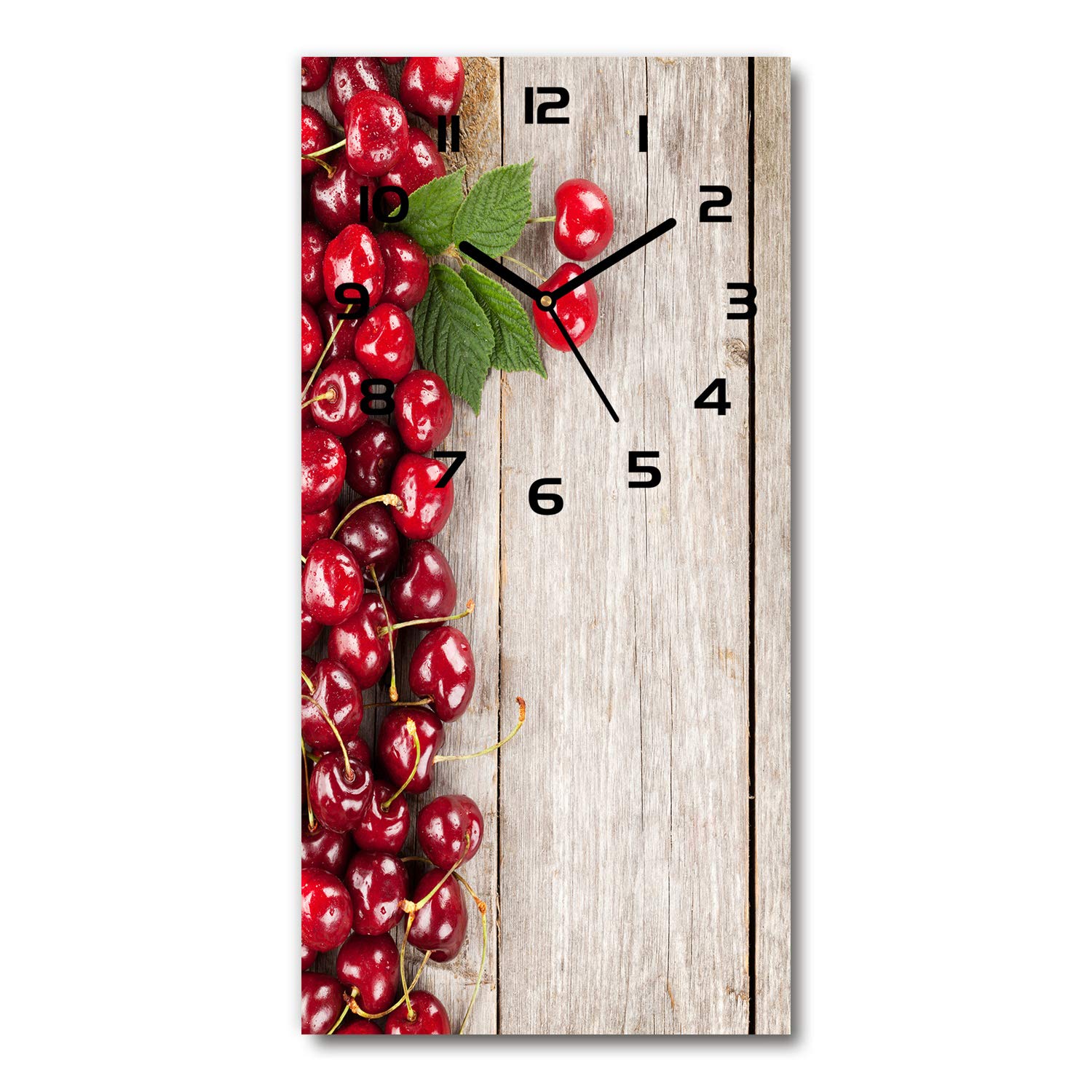 Horloge en Verre Impression Haute Définition Tulup Cerises