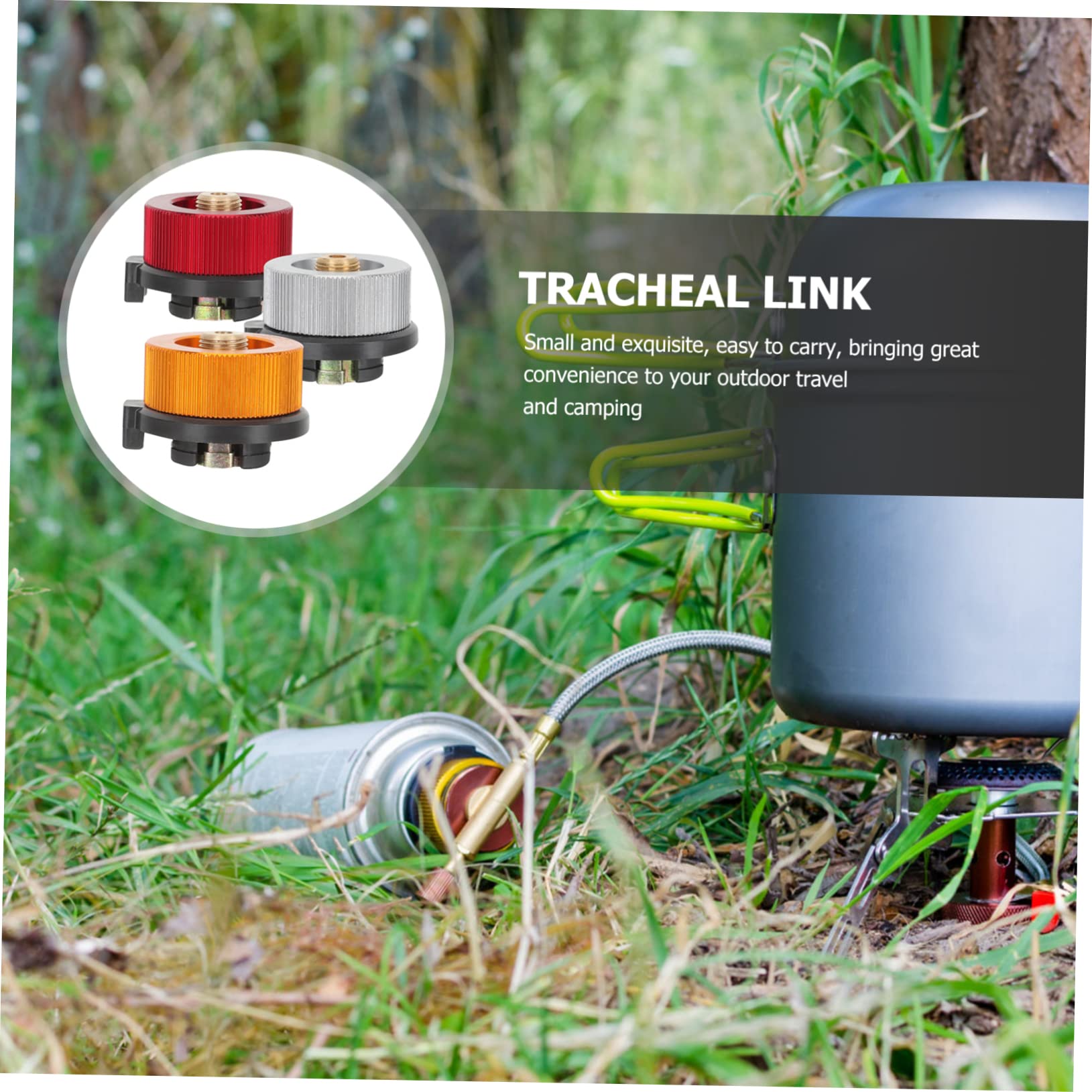 POPETPOP Small Propane Converter Gas Tank Adapter Camping Stove Propane Adapter Kit