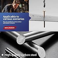 Vista 4 de Tornillos de chapa metálica de 2-1/2 pulgadas, 100 tornillos Tek de cabeza de armadura de acero inoxidable 410 de bronce 410, tornillos