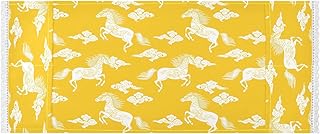 Funda superior para lavadora con diseño tradicional chino, color amarillo y blanco, con borde de encaje y bolsa lateral, lavables, fundas para lavadora y secadora, se adapta a la mayoría de lavadoras