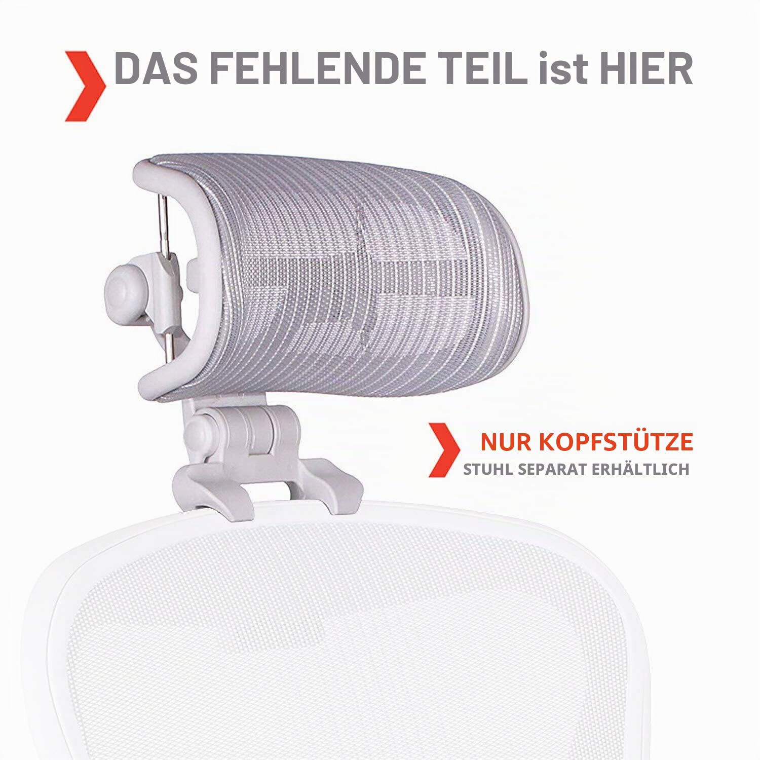 Engineered Now Die Originale Kopfstütze für den Herman Miller Aeron Stuhl H3 Mineral | Farben und Maschenbildungen passen zu dem umgestalteten Aeron Stuhl 2017 und neueren Modellen.