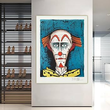 Bernard Buffet、TOWER、海外版超希少レゾネ、新品額付 Amazon.co.jp: Bernard Buffetポスターと版画《ピエロの青い背景