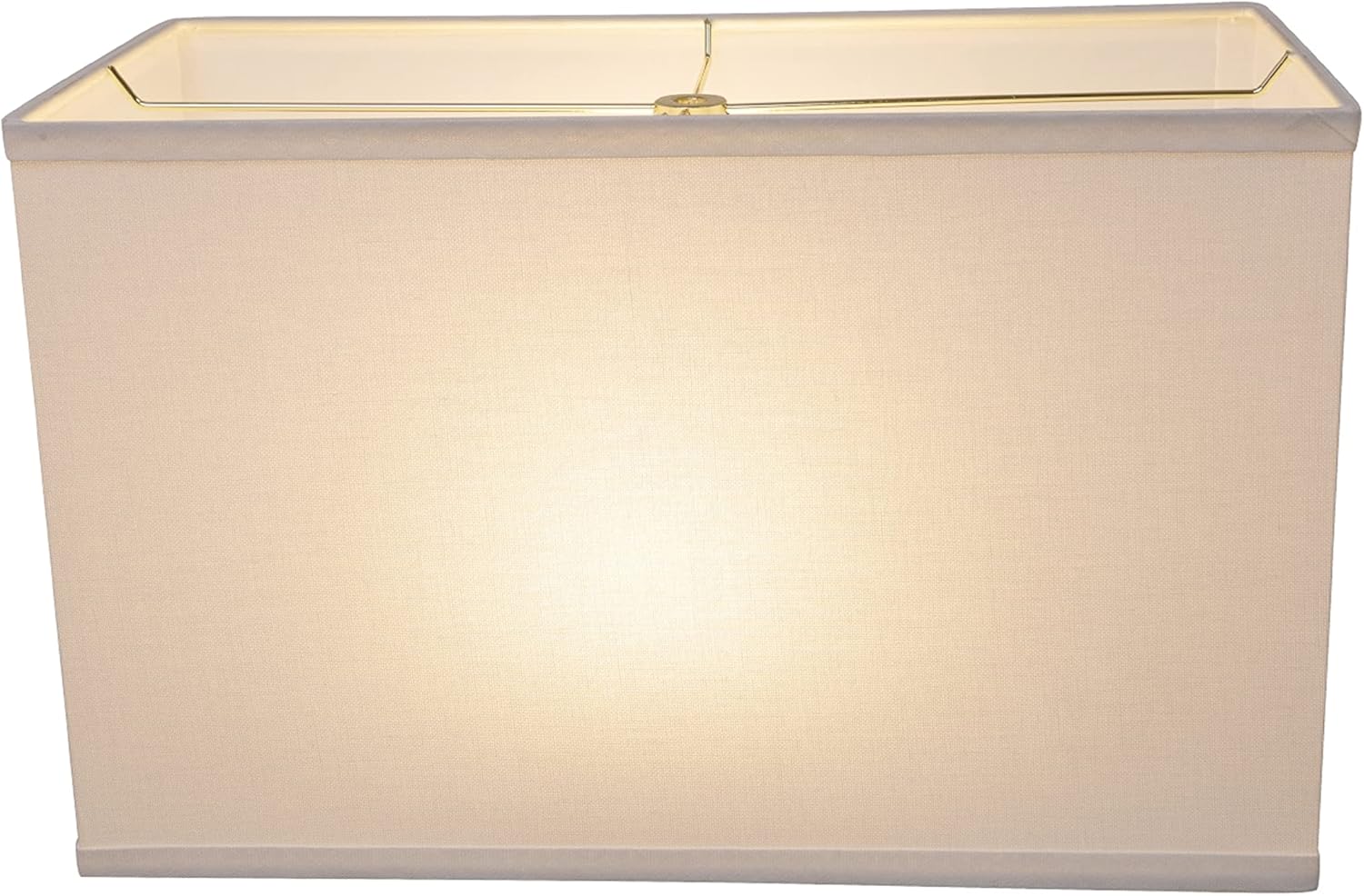 Aspen Creative 36005, Transitional Rectangular Hardback Shaped Spider Construction Lamp Shade in White, 8" + 16" wide (8" + 16") x (8" + 16") x 10"