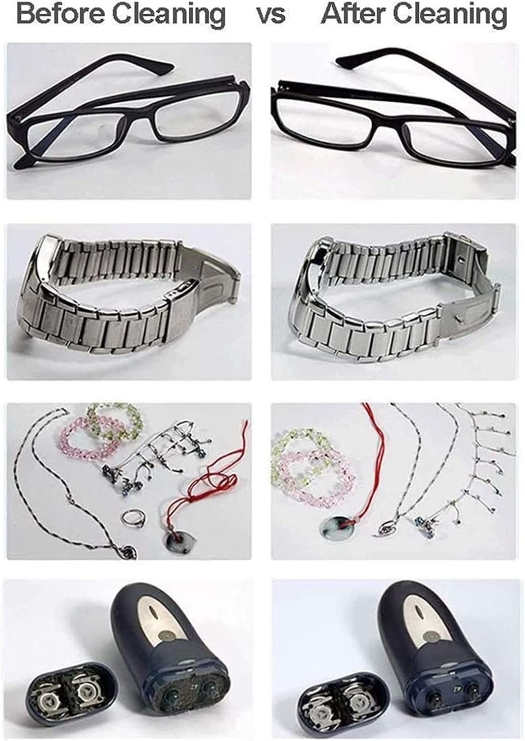 超音波洗浄機 眼鏡、時計、指輪、ネックレス、コイン、カミソリ、入れ歯、櫛、工具、部品の洗浄に使えるプロ仕様の超音波研磨ジュエリー洗浄 Amazon |  超音波洗浄機【2024年新登場】メガネ洗浄機 強力振動45000Hz 3段階タイマー設定 著音波洗浄機 小型家用 非接触式の ...