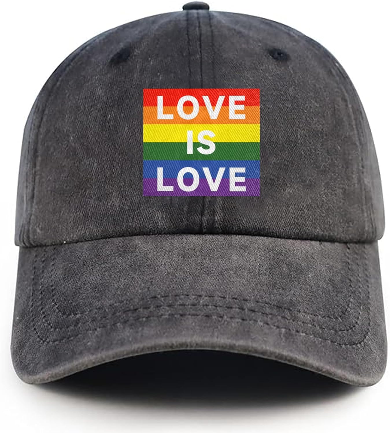 Love is Love Hat LGBT Baseball Cap Adjustable Cotton Vintage Pride Rainbow Flag Hat Gay Lesbian Caps