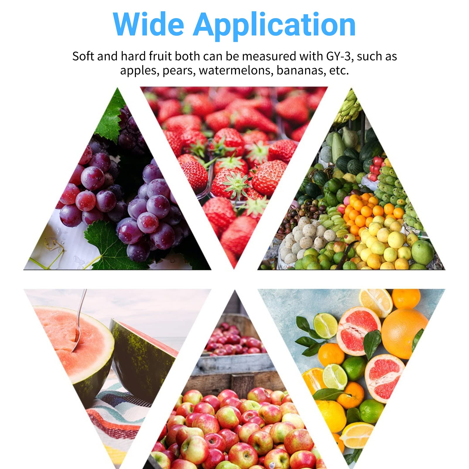 Pénétromètre de fruits, testeur de dureté des fruits, Pénétromètre de fruits de ferme, machine de testeur de dureté de fruits de ferme avec 2 têtes de mesure, GY-03, spécial pour inspecter